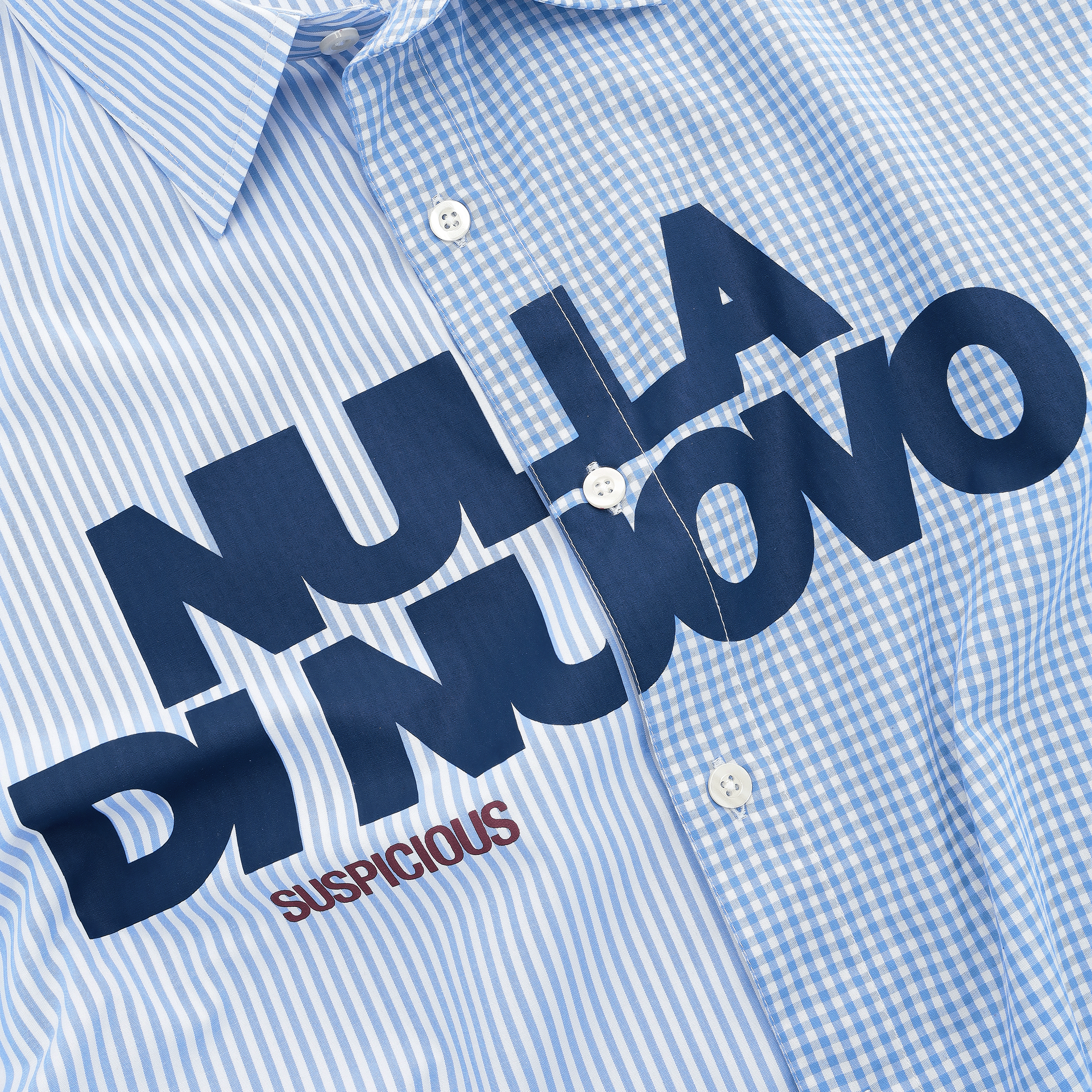 Suspicious Antwerp Buongiorno / Nulla Di Nuovo Dual Longsleeve Shirt - Blue
