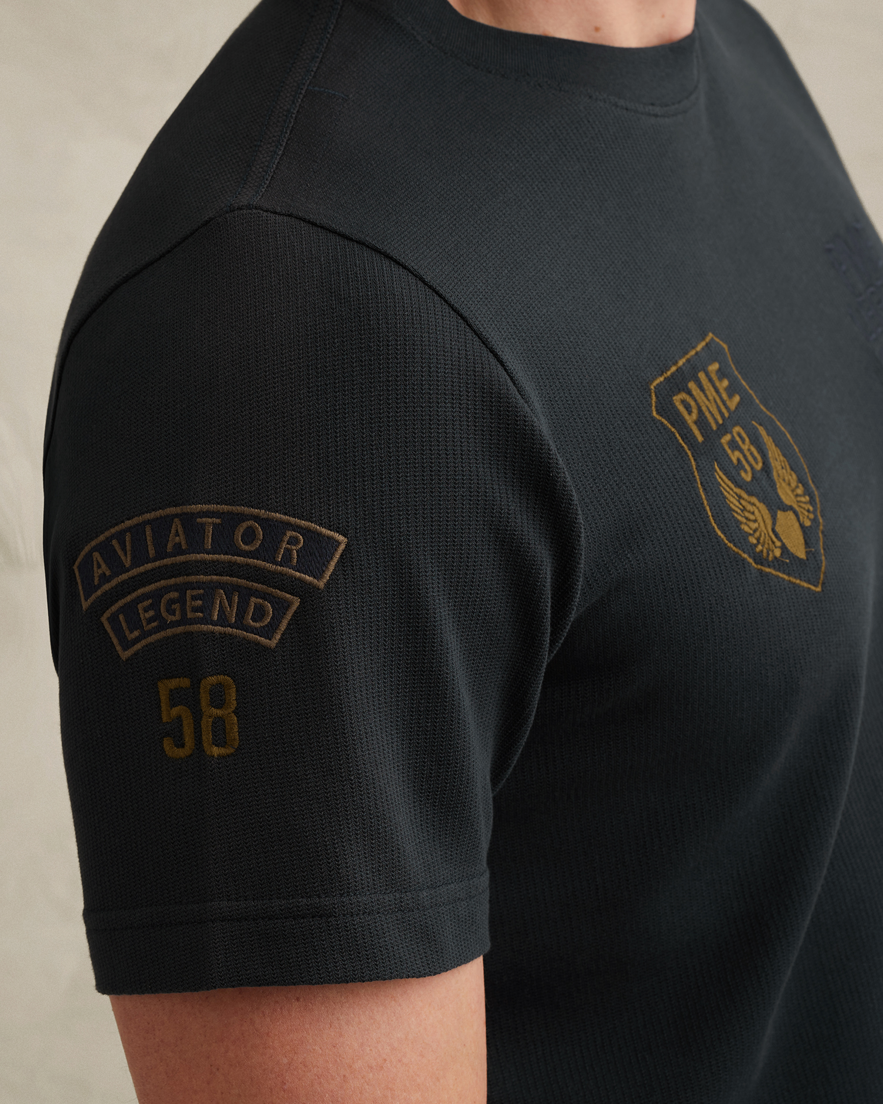 PME Legend T-shirt in jersey with multiple badgesx