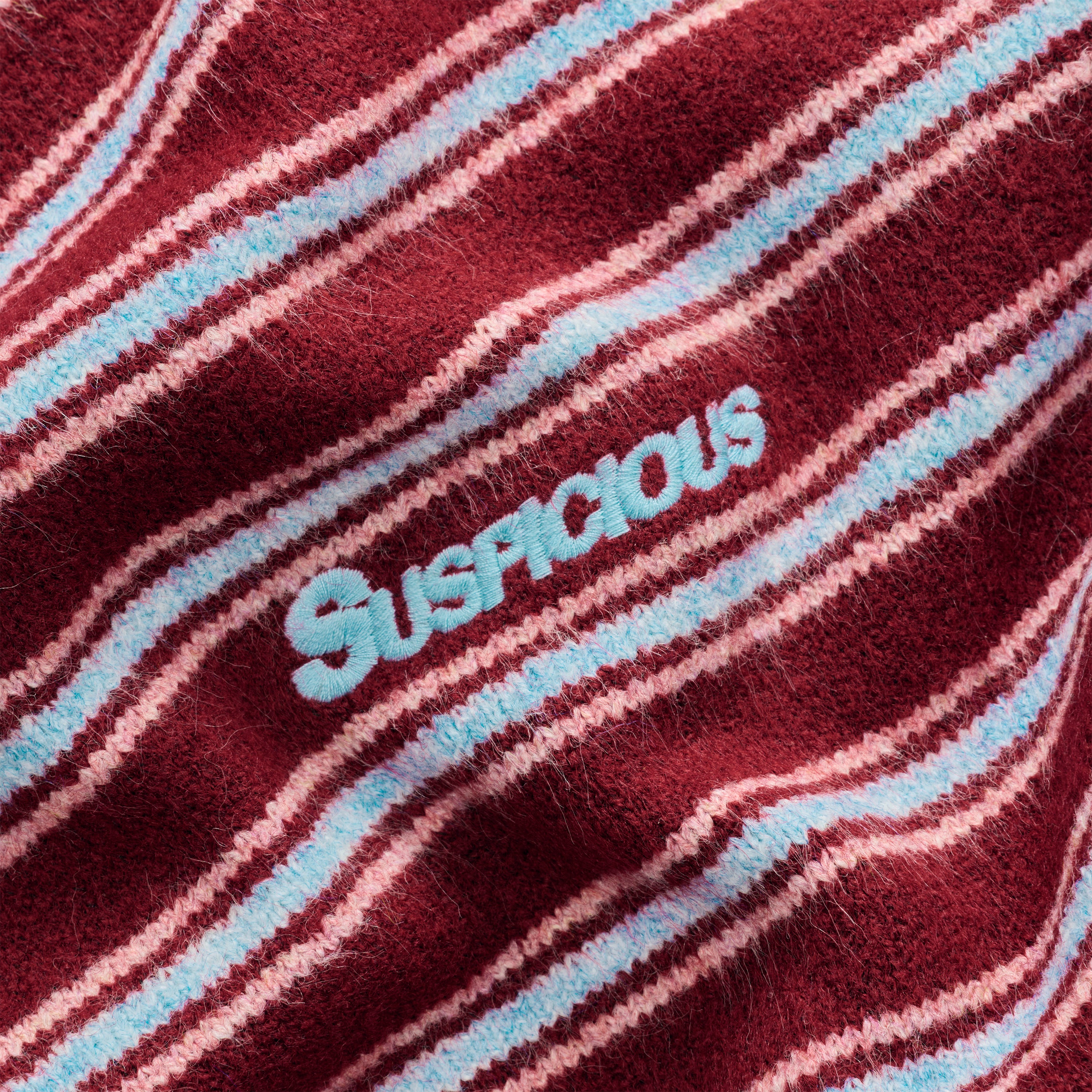 Suspicious Antwerp Winter3 / Striped Knitted Sweat - Red & Blue