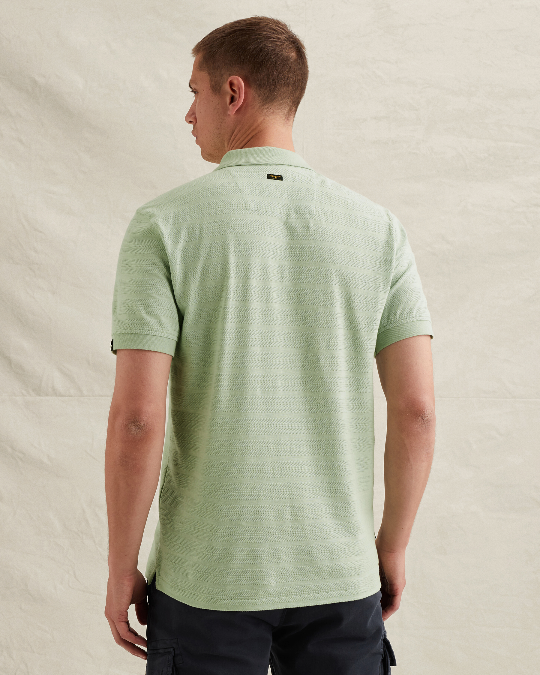 PME Legend Polo shirt in jersey with stripe patternx