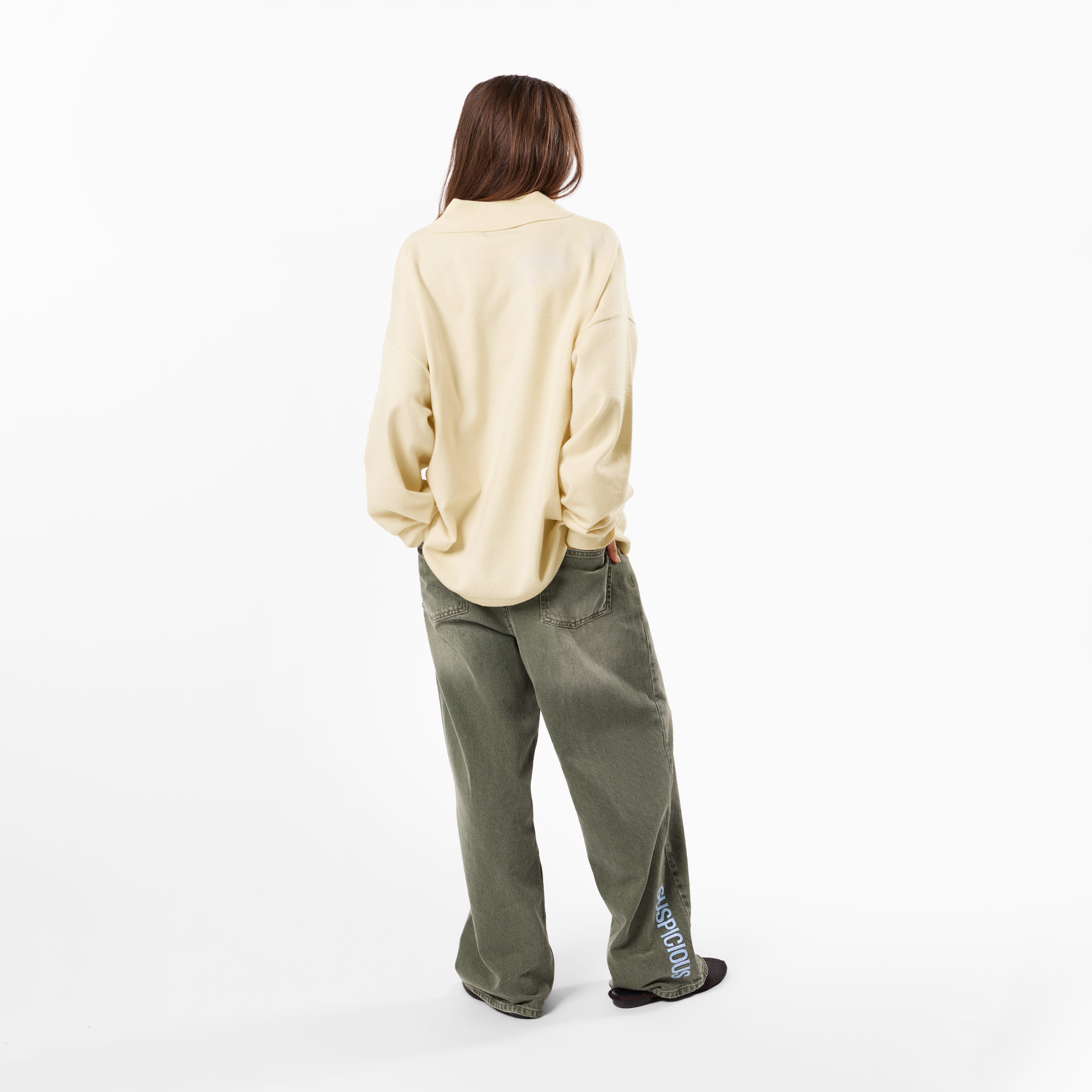 Suspicious Antwerp Winter3 / Icon Knitted Longsleeve Polo - Natural