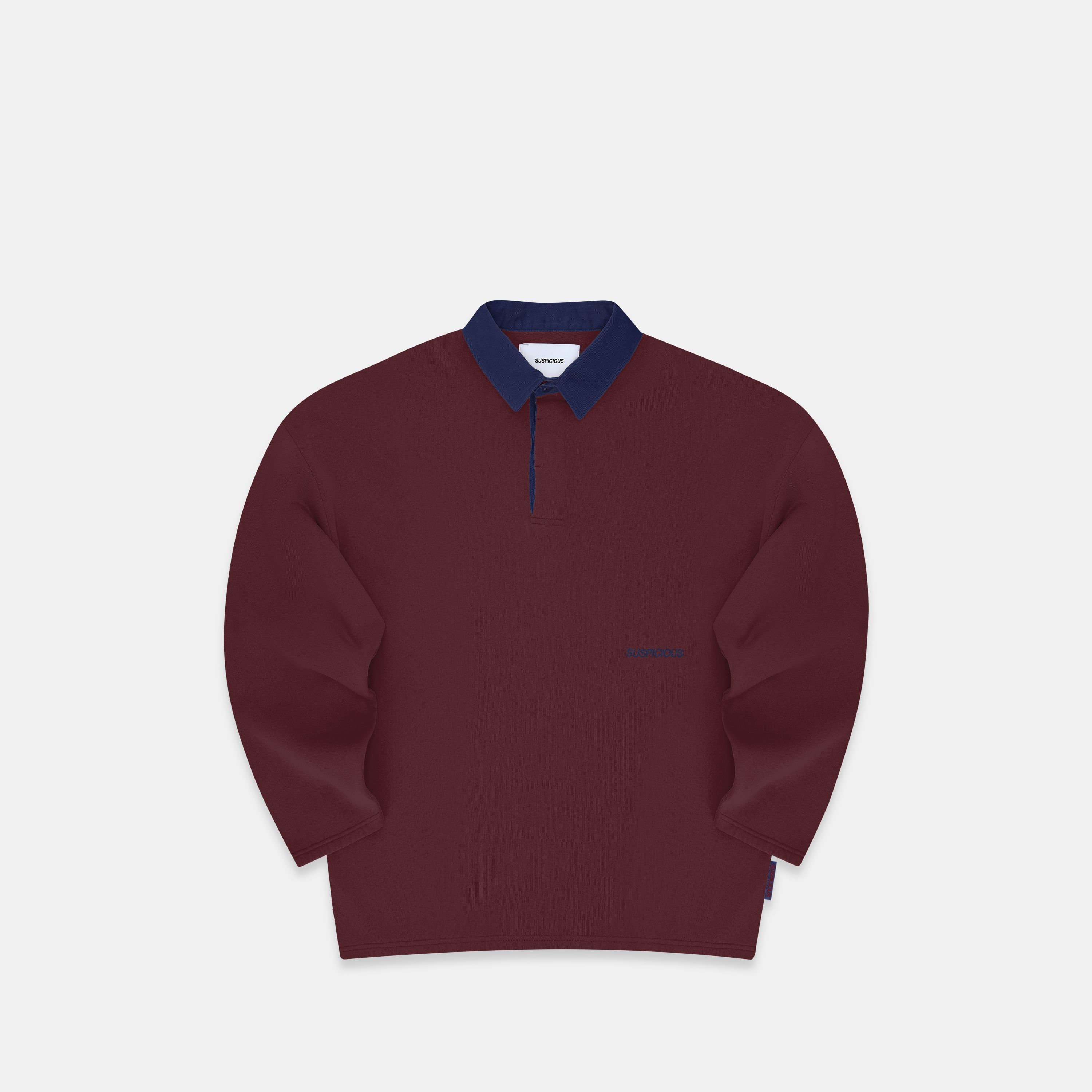 Suspicious Antwerp The Essentials Rugby Polo - Burgundy