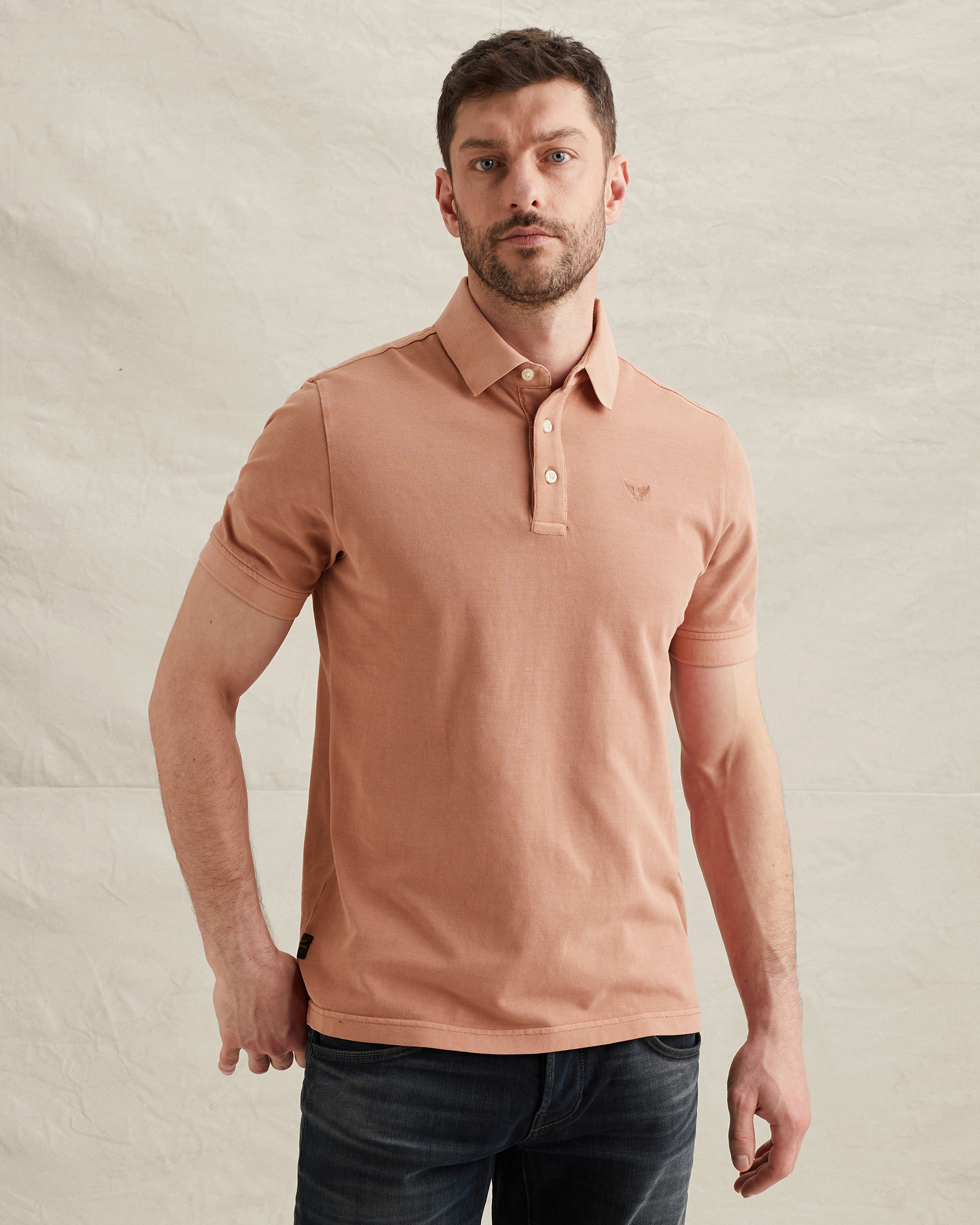 PME Legend Polo shirt in piqué with garment-dye washx