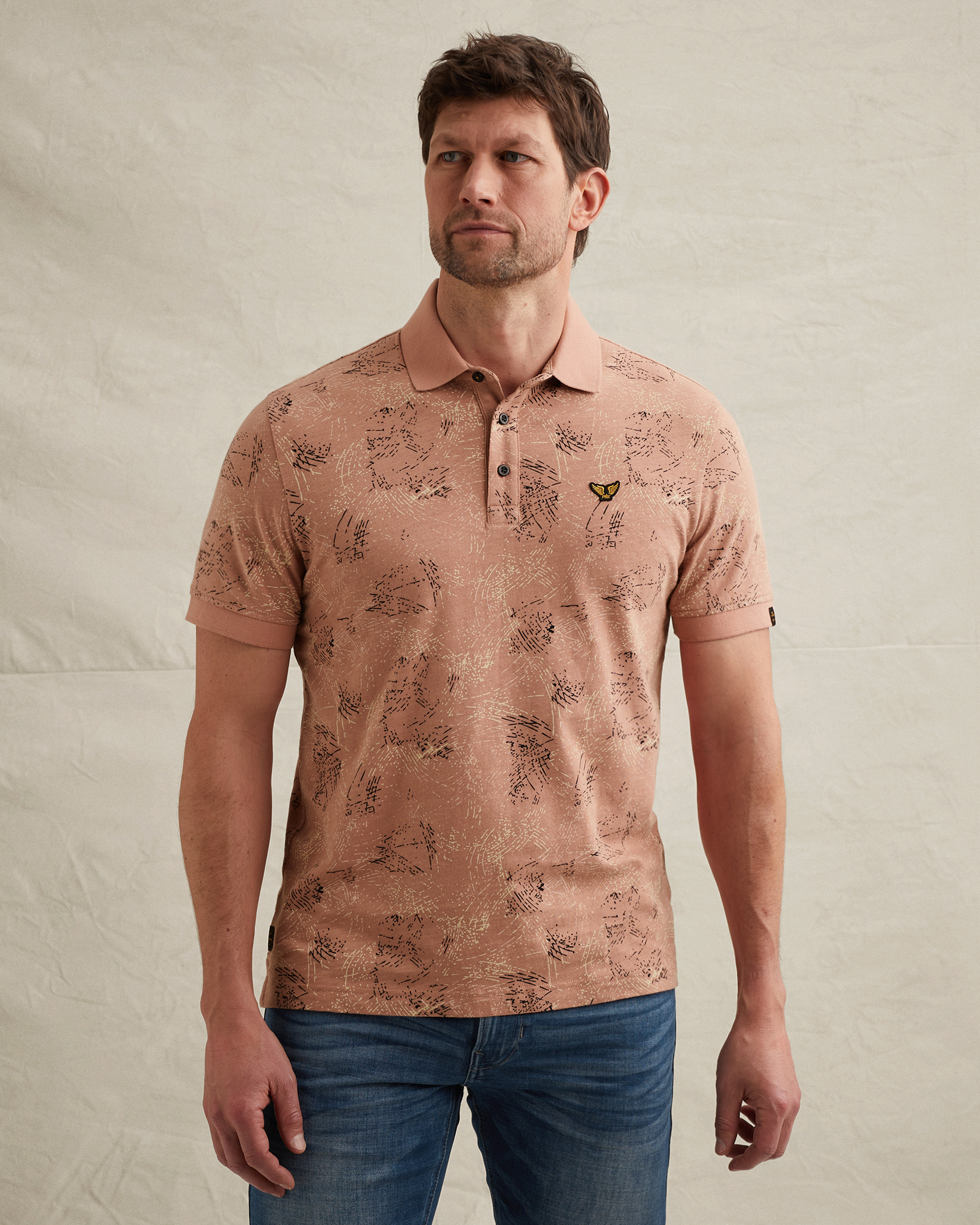 PME Legend Polo shirt in jersey with allover printx