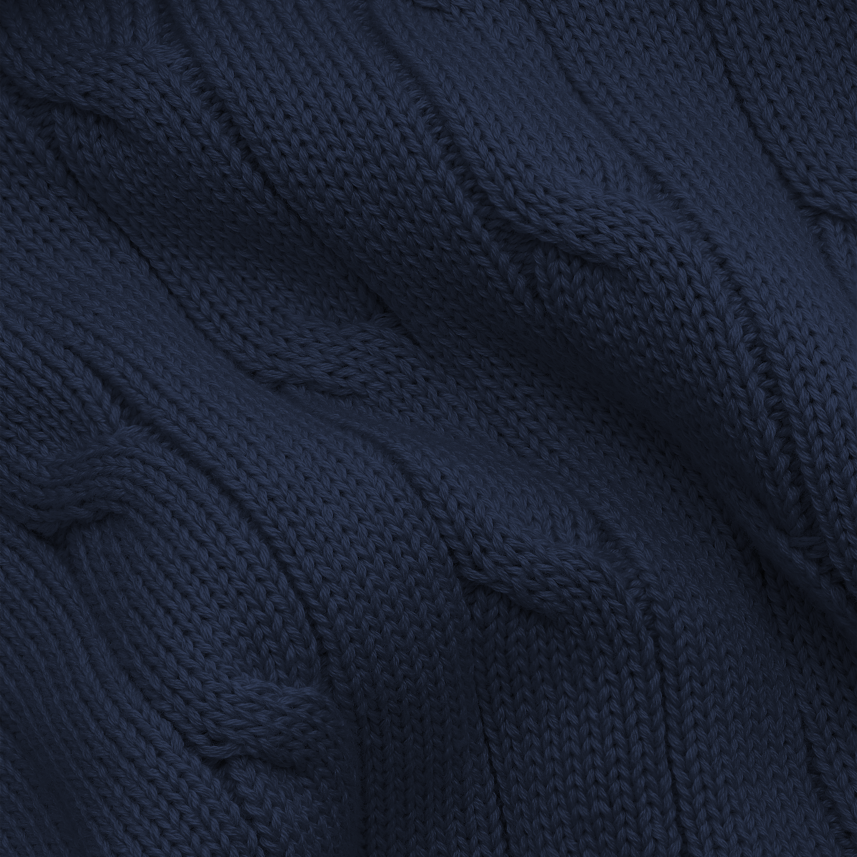 Suspicious Antwerp The Cable Pattern Knitted Sweat - Navy