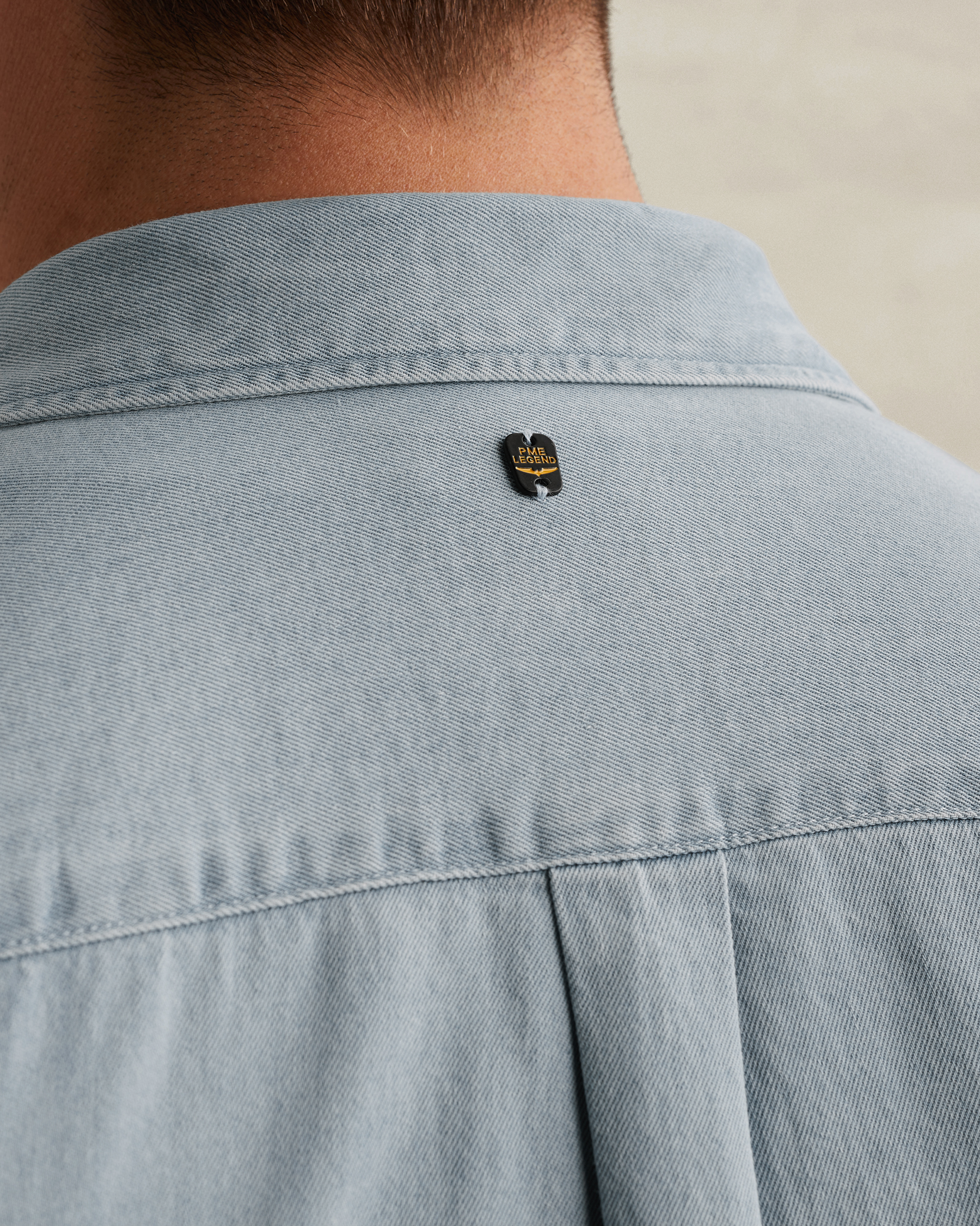 PME Legend Denim shirt with stitching detailsx