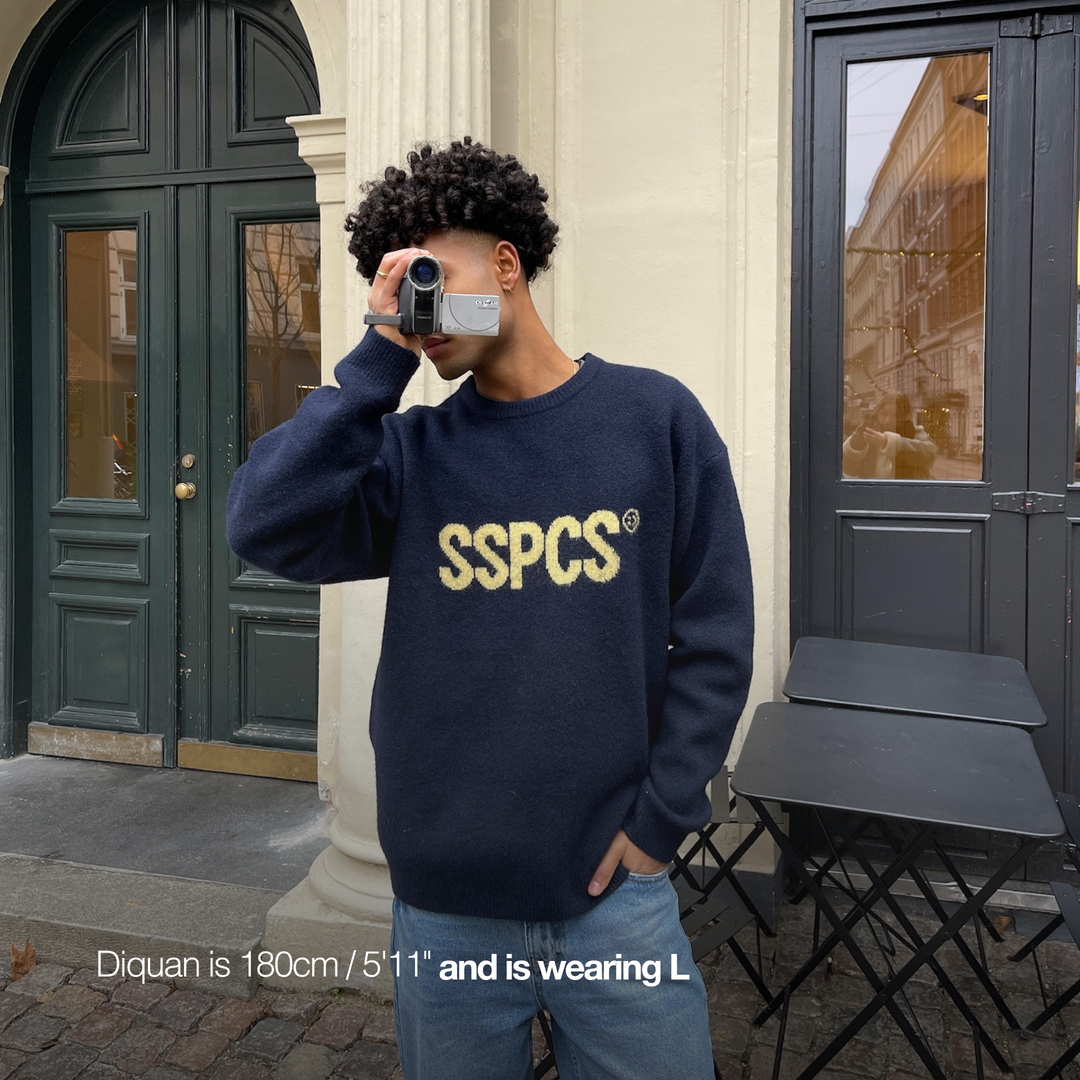 Suspicious Antwerp The SSPCS Knitted Sweat - Nightfall / Yellow