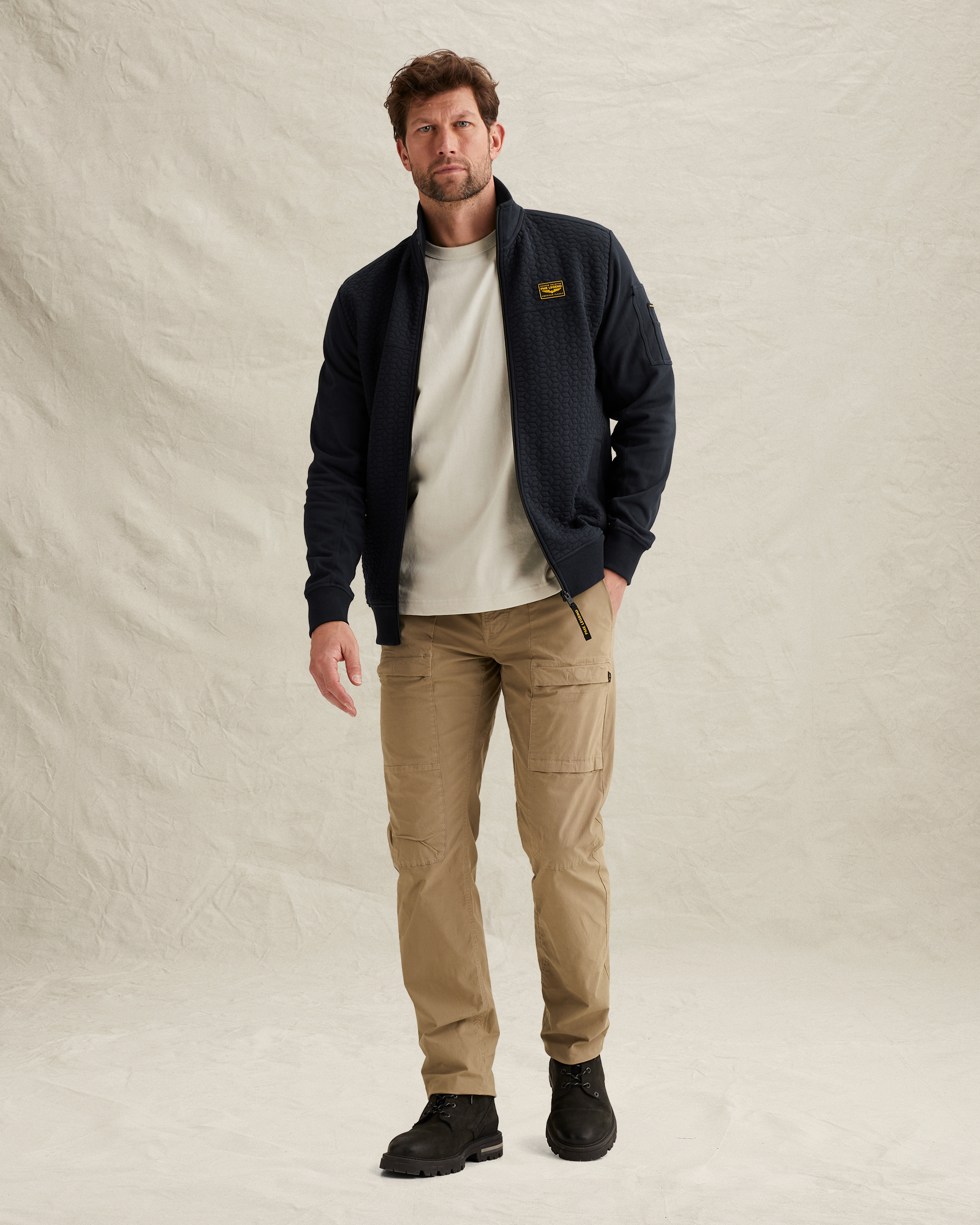 PME Legend Sweat jacket with textures and flight pocketx