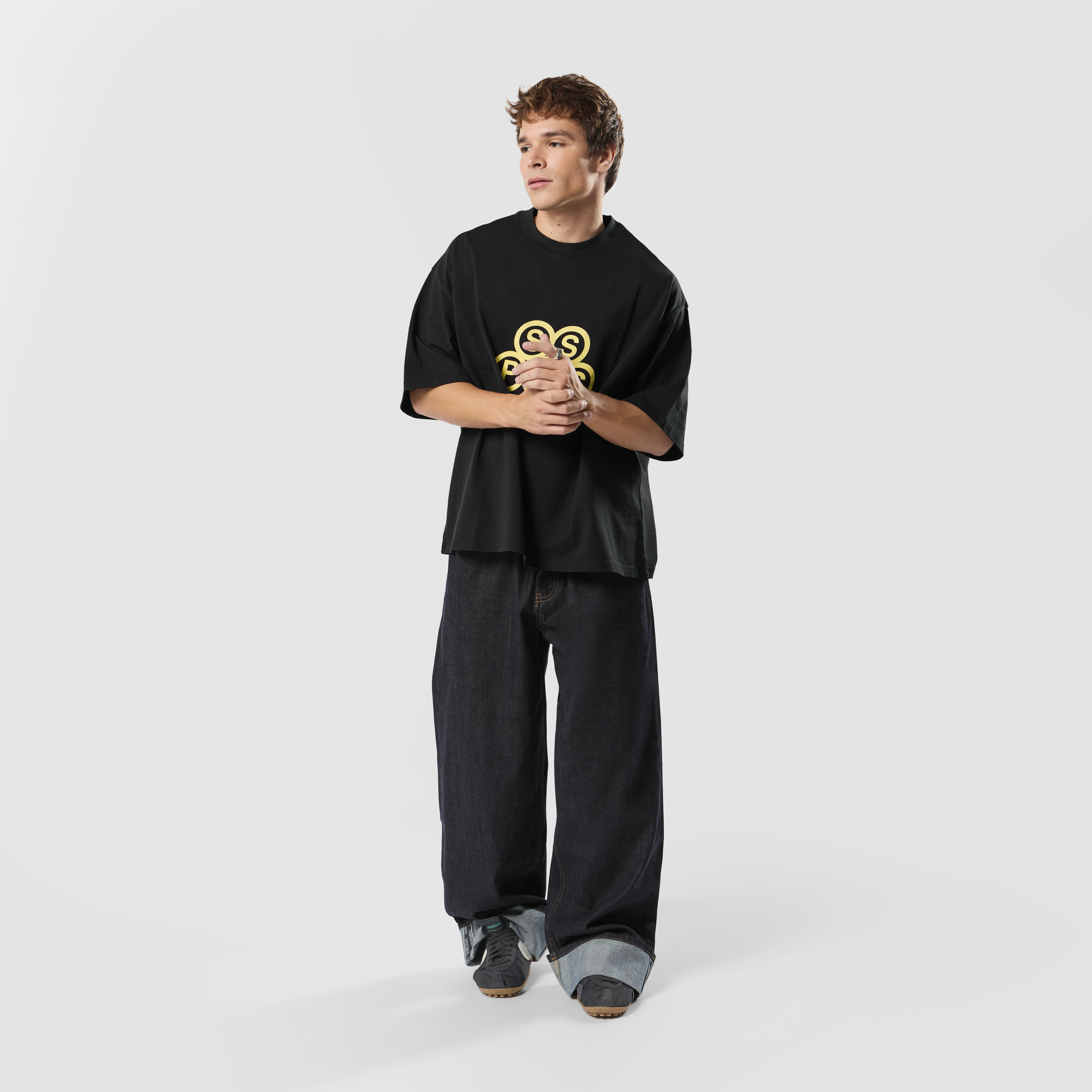 Suspicious Antwerp Winter2 / Selvedge Turn-Up Baggy Jeans - Indigo