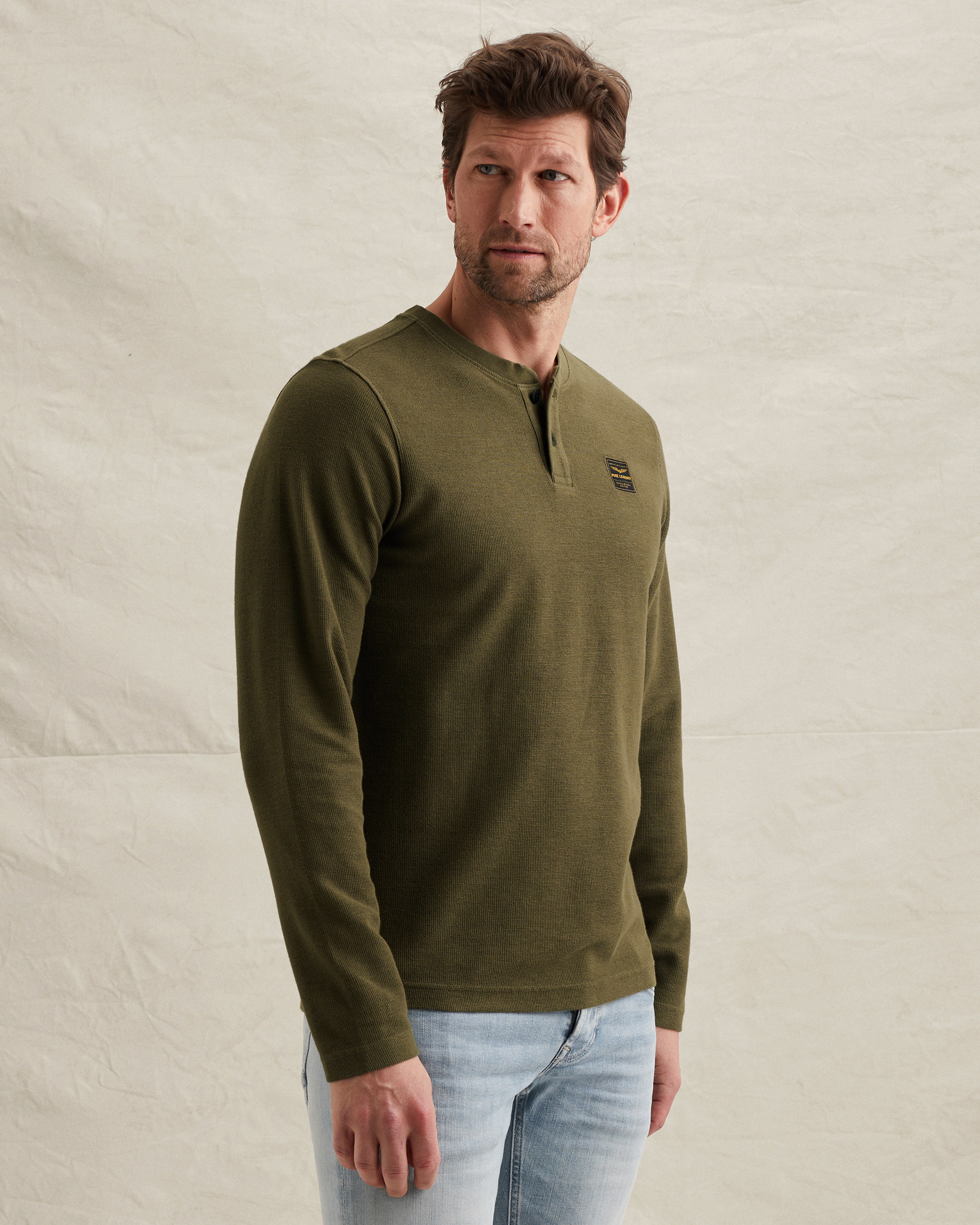 PME Legend Henley T-shirt with long sleevesx