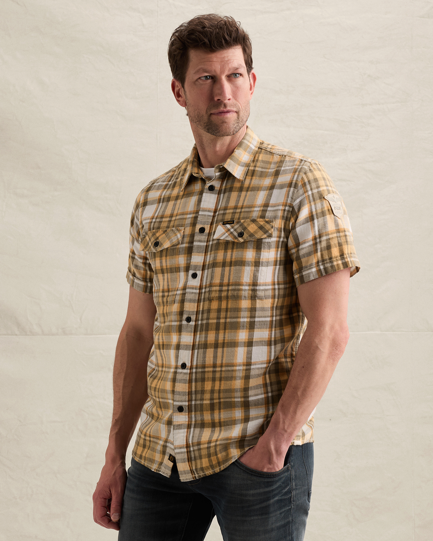 PME Legend Shirt with chest pockets and short sleevesx