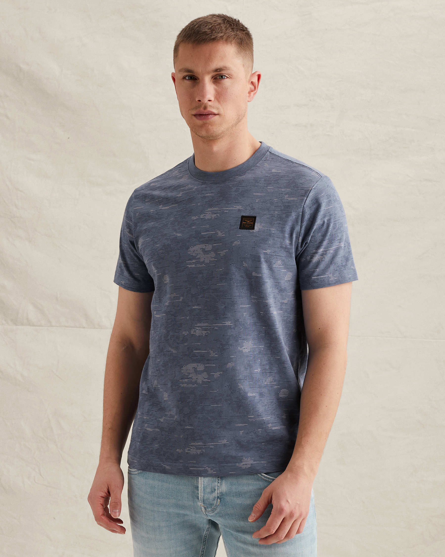 PME Legend T-shirt in slub cotton with allover printx