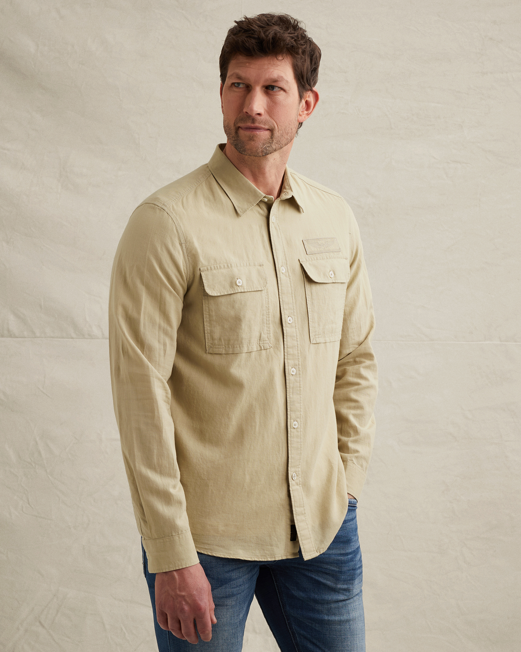 PME Legend Shirt jacket with check pattern and chest pocketsx