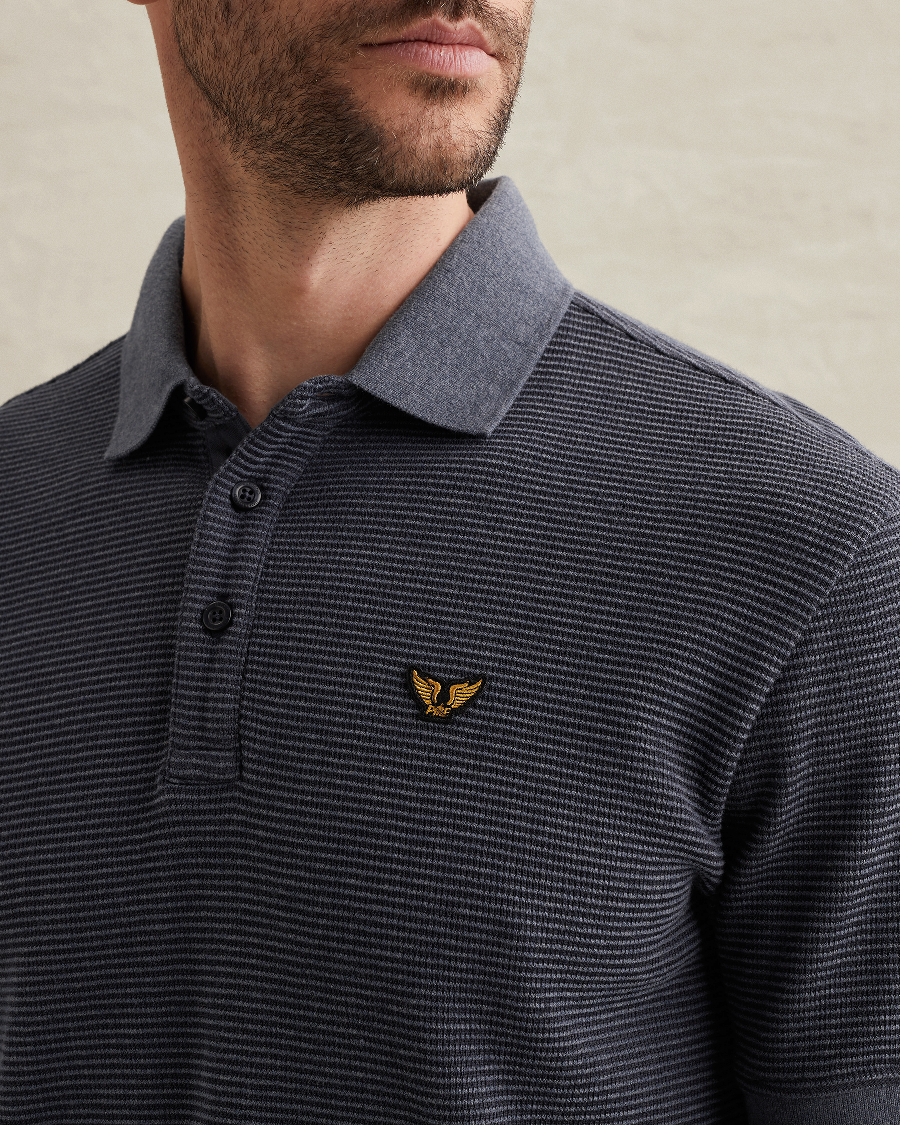 PME Legend Polo shirt with two-tone stripe patternx