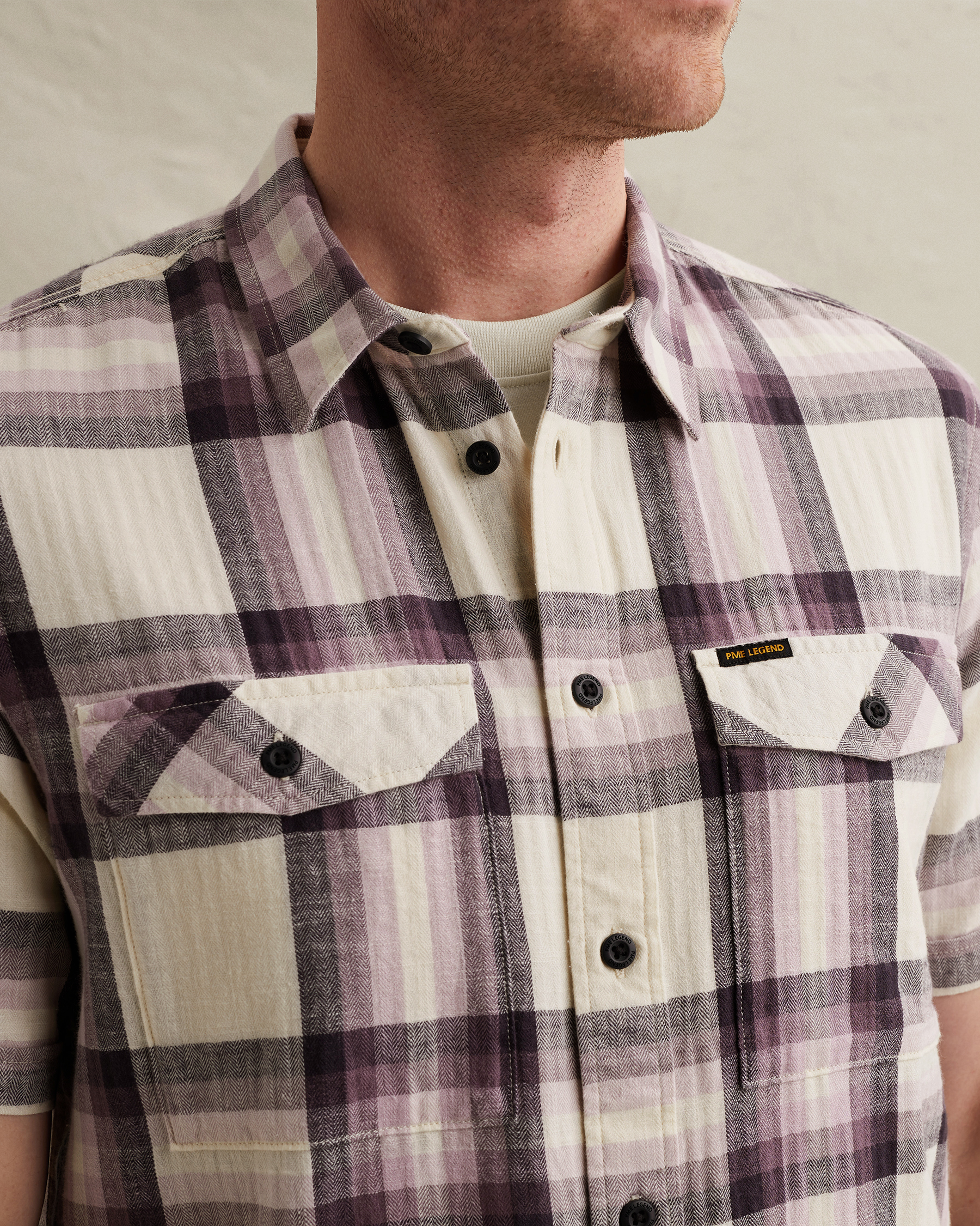 PME Legend Shirt with check pattern and chest pocketsx