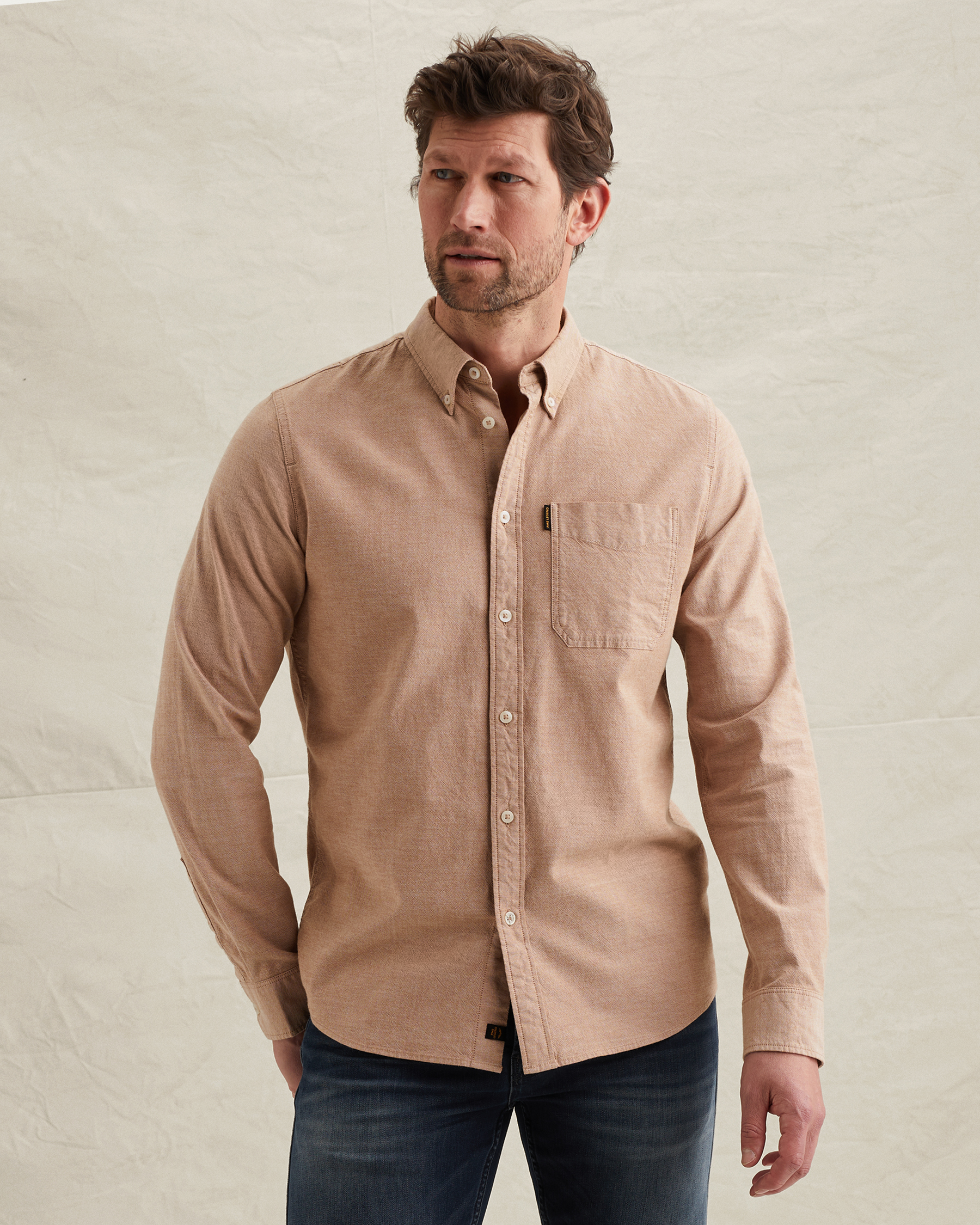 PME Legend Oxford shirt with chest pocket and button-down collarx