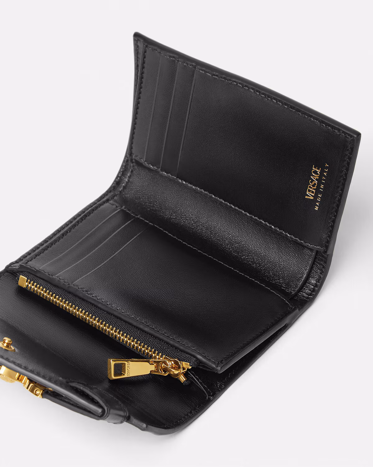 Versace Croc-Effect Medusa '95 Trifold Wallet