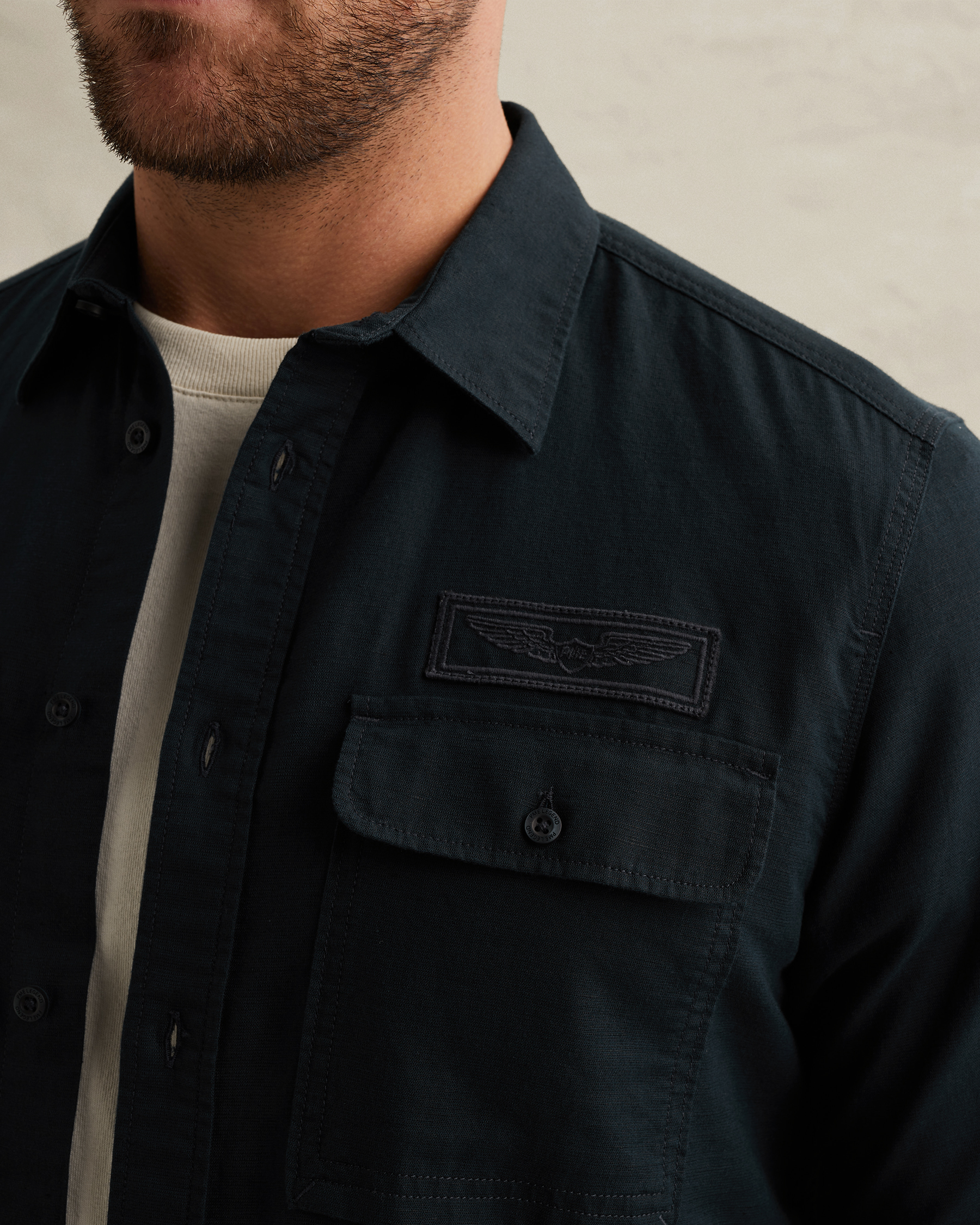 PME Legend Shirt jacket with check pattern and chest pocketsx