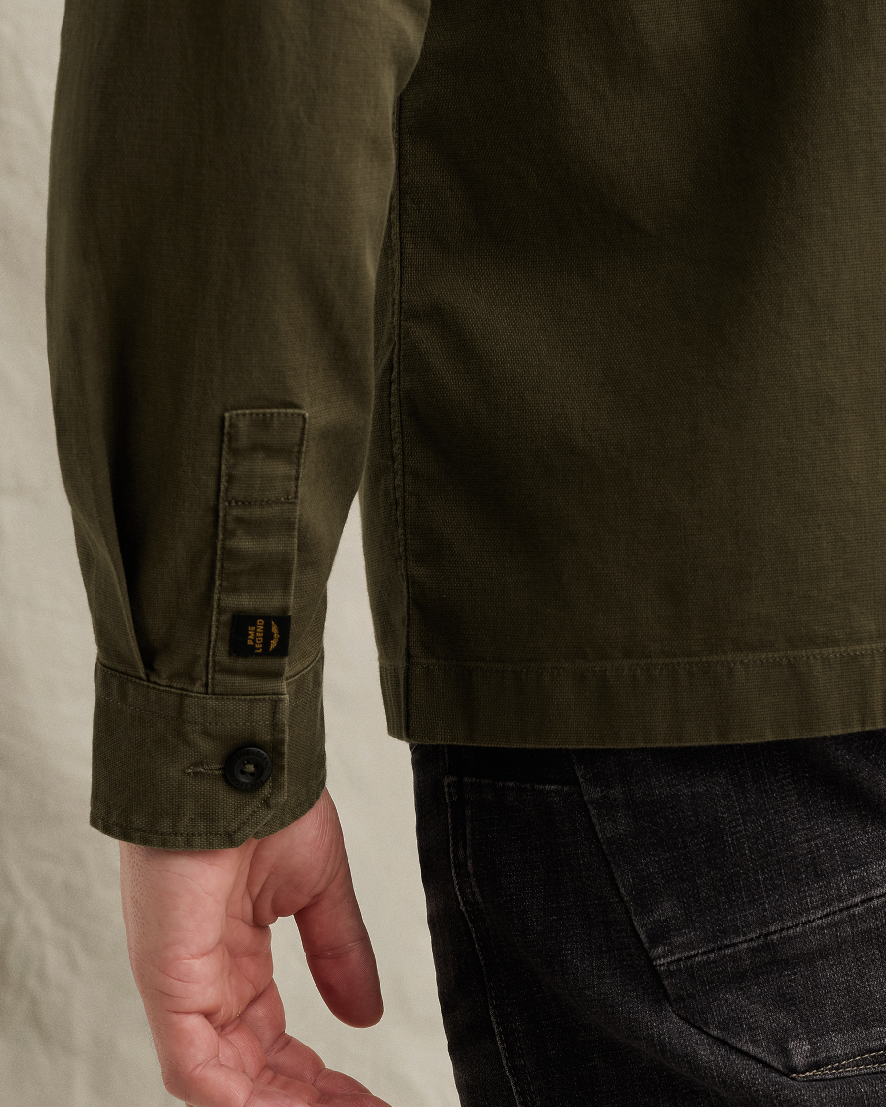 PME Legend Shirt jacket with button closure and chest pocketx
