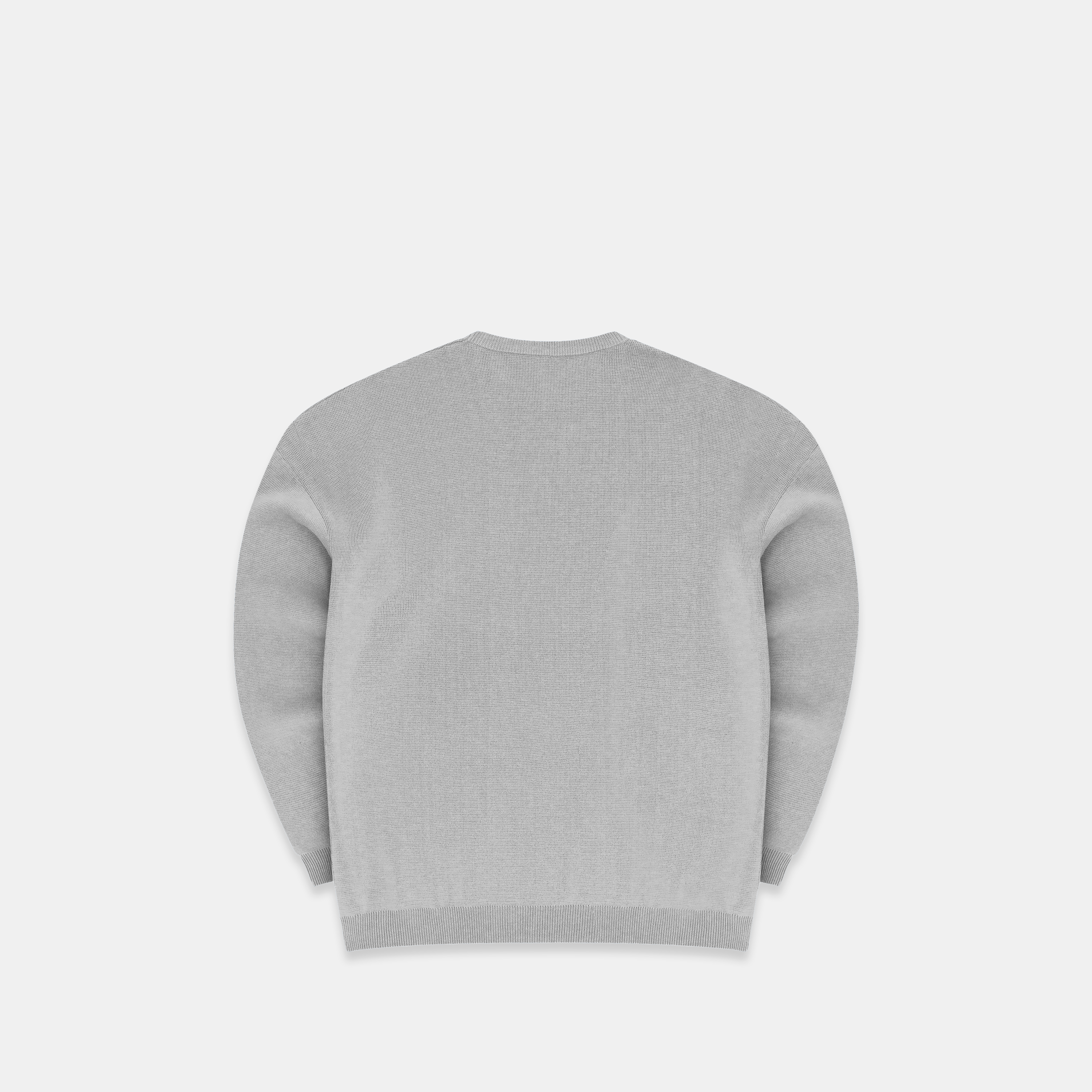 Suspicious Antwerp The Essentials Cotton Knitted Crewneck - Heather Grey