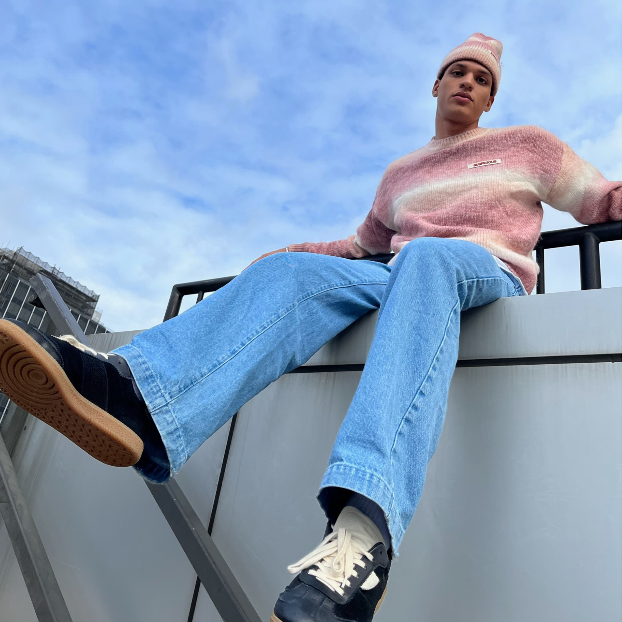Suspicious Antwerp The Label Beanie - Sea Pink