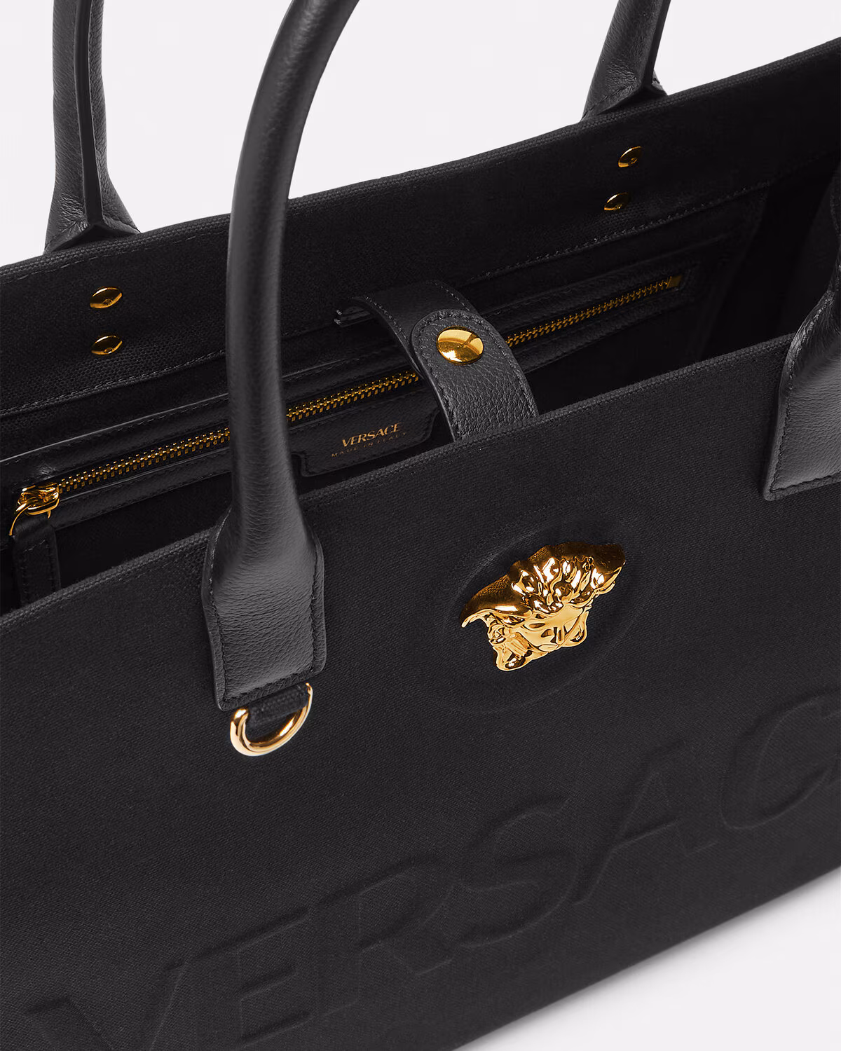 Versace La Medusa Canvas Large Tote Bag