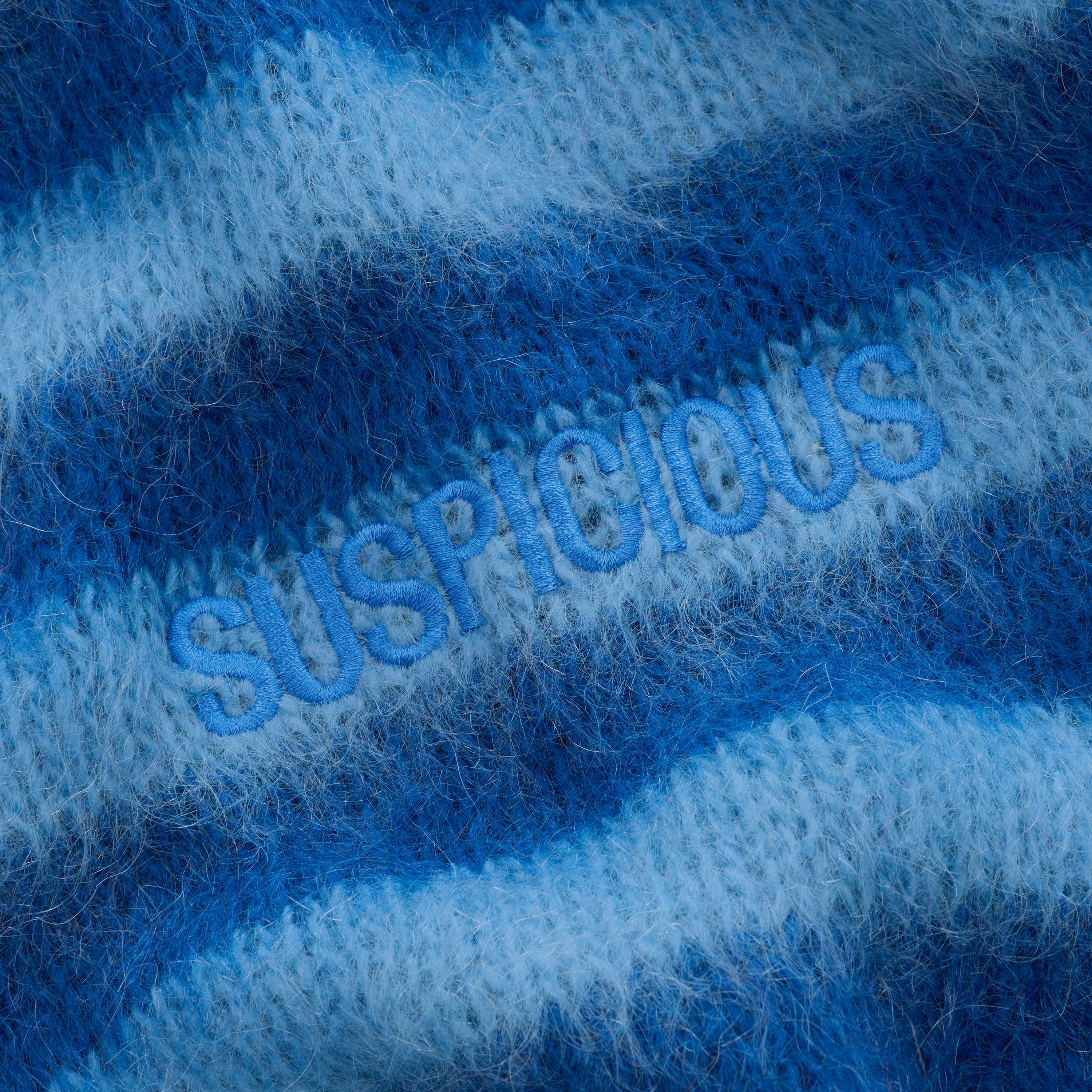 Suspicious Antwerp Winter4 / Essentials Striped Mohair Knit - Celestial Blue
