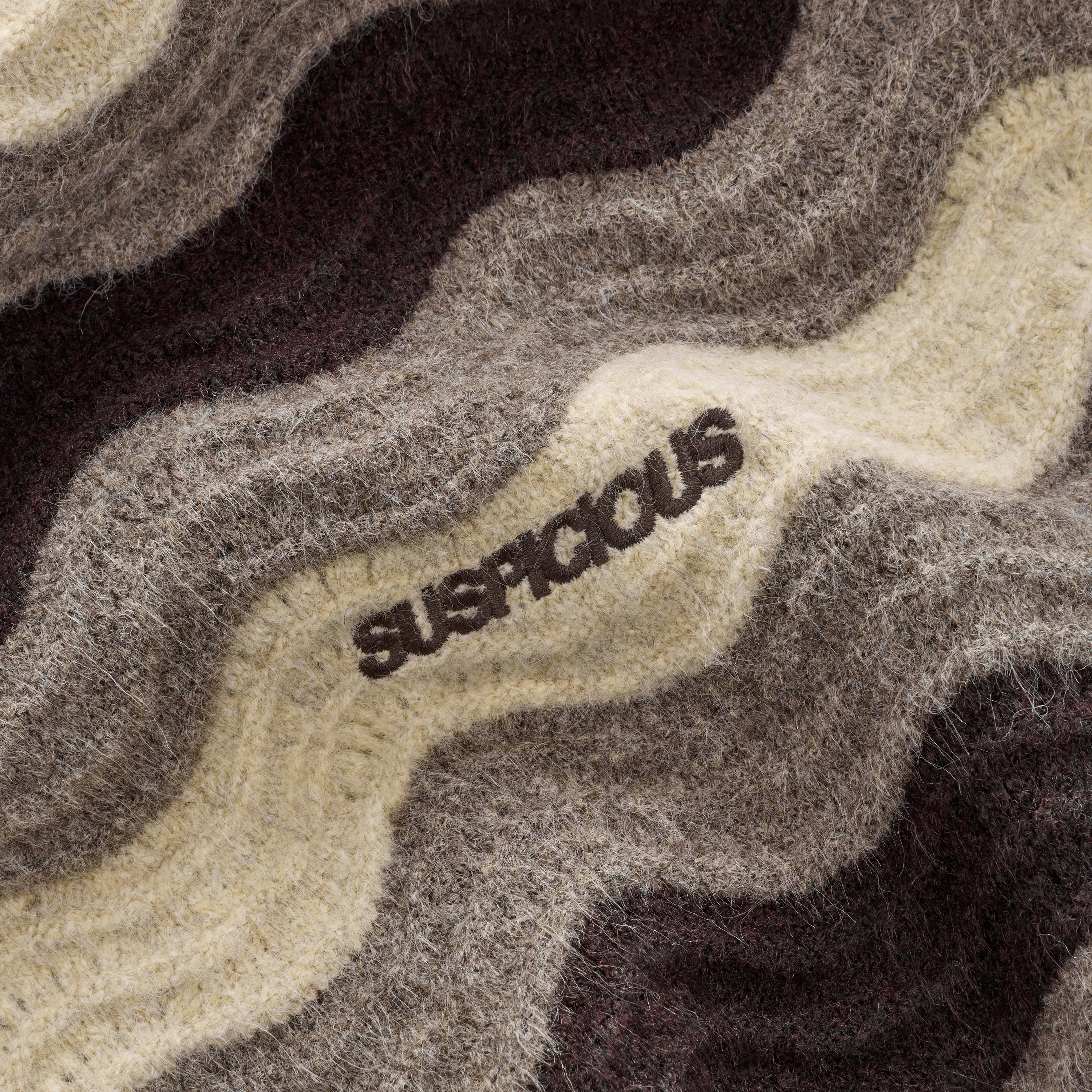Suspicious Antwerp Winter4 / Essentials Knitted Wavy Sweat - Brown