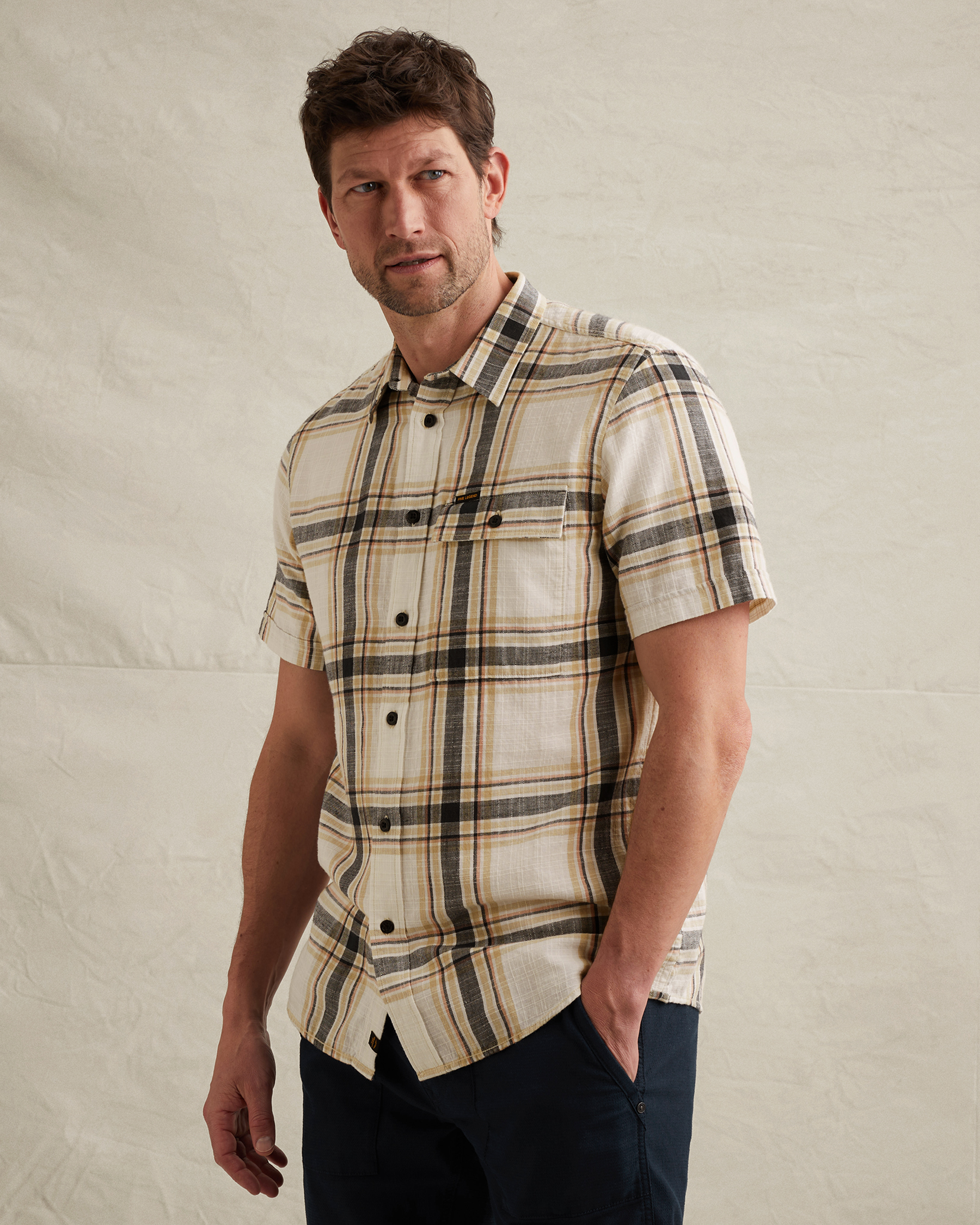 PME Legend Shirt with short sleeves and chest pocketx