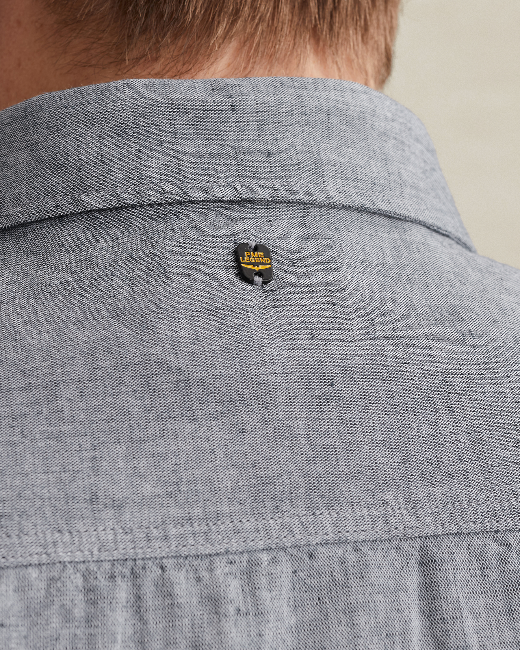 PME Legend Shirt in cotton/linen with button closurex