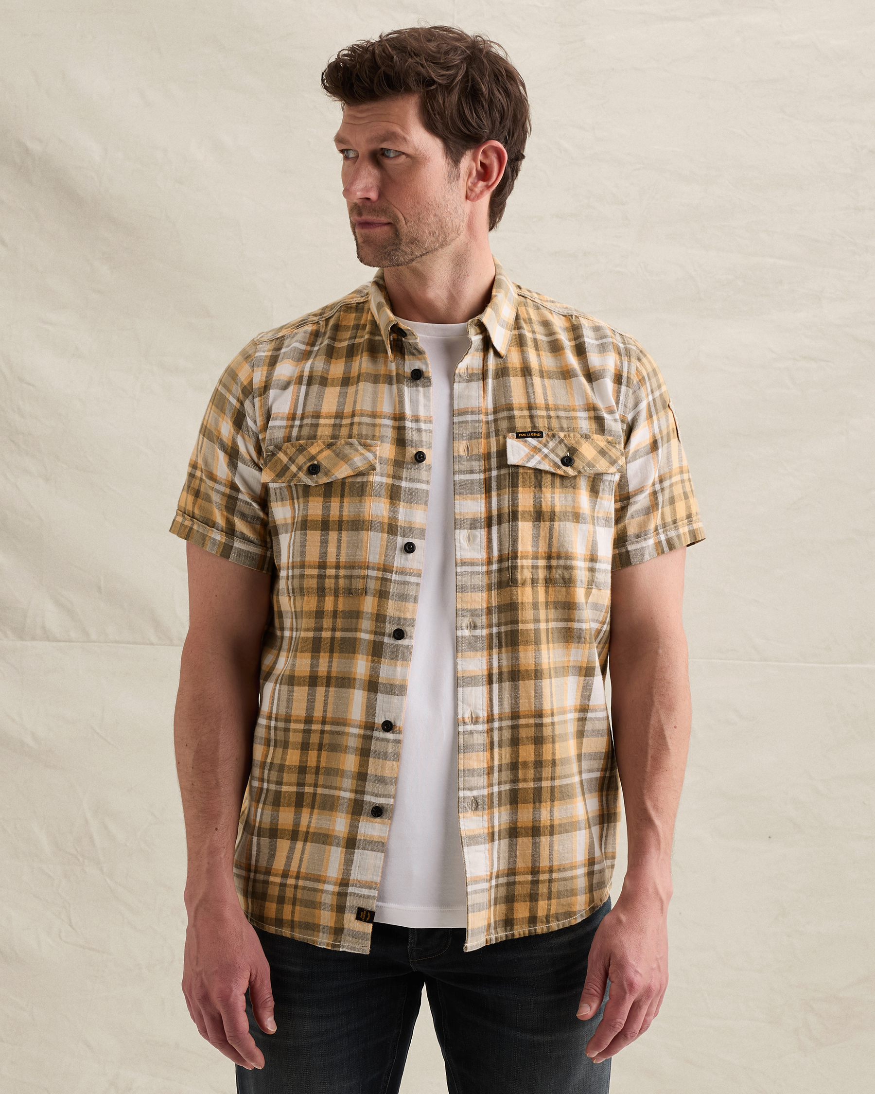 PME Legend Shirt with chest pockets and short sleevesx