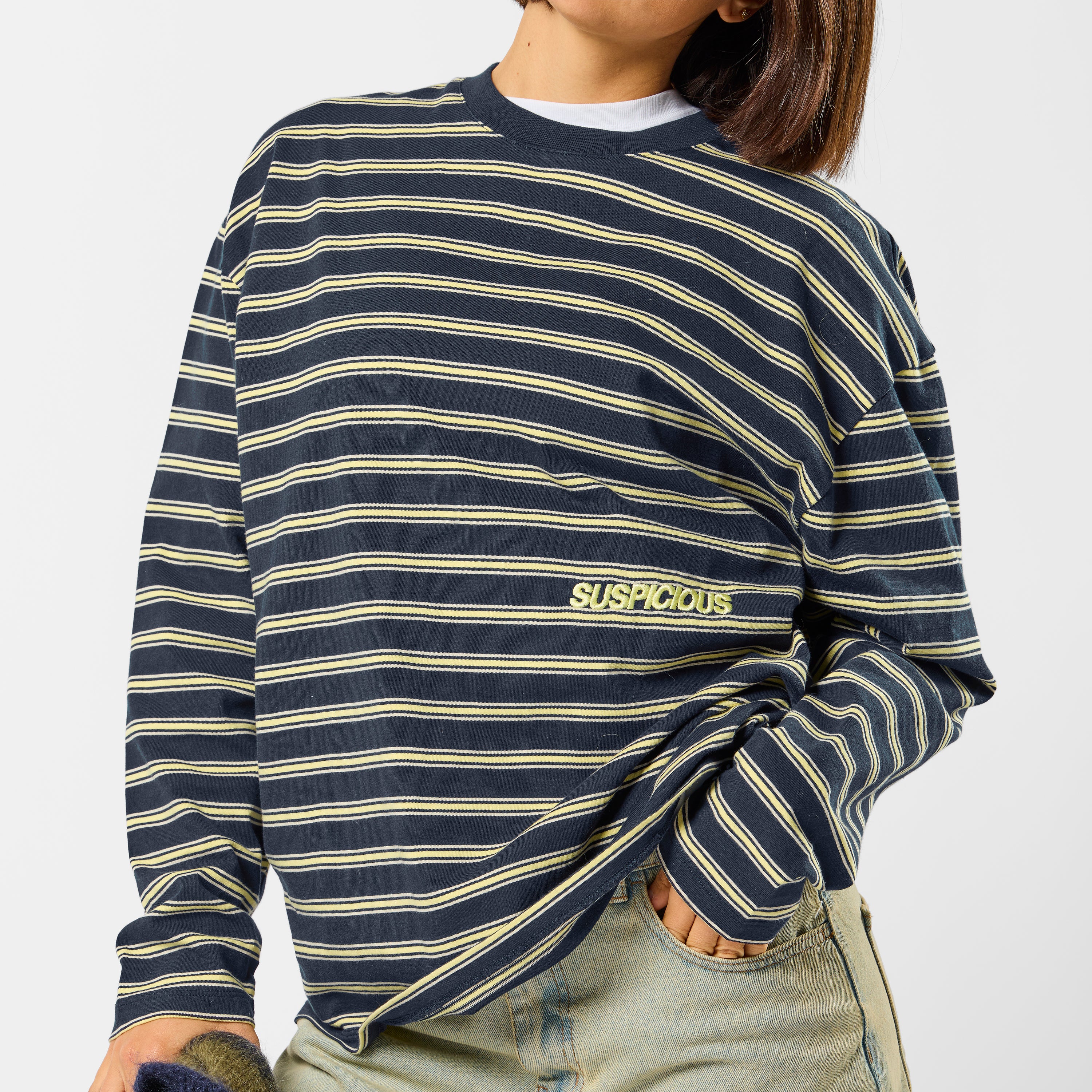 Suspicious Antwerp Softground / Striped Longsleeve - Nightfall & Yellow