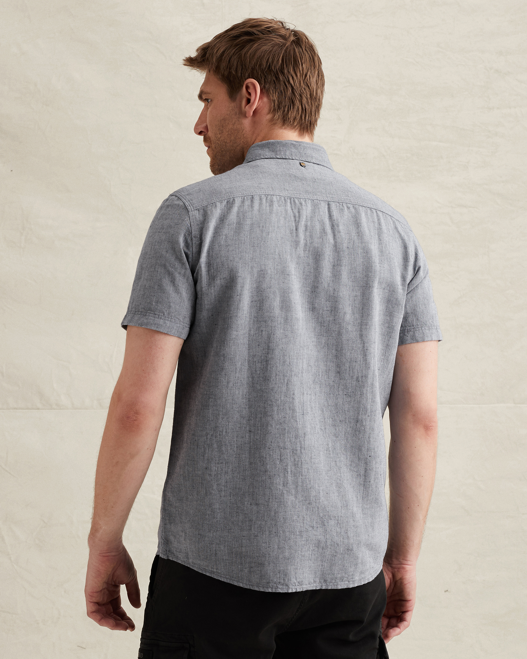 PME Legend Shirt in cotton/linen with button closurex