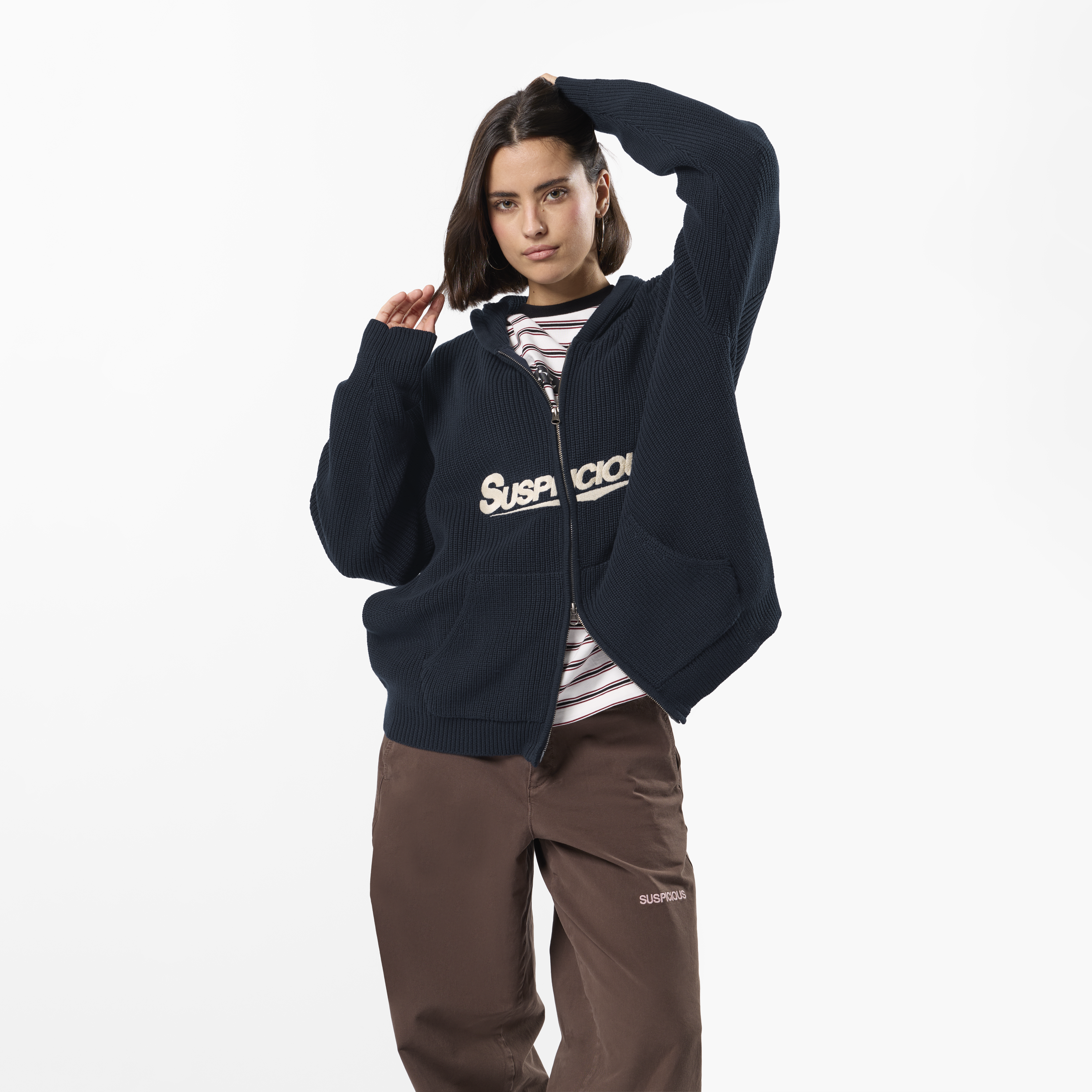 Suspicious Antwerp Winter3 / Flow Vintage Zip-Up - Navy