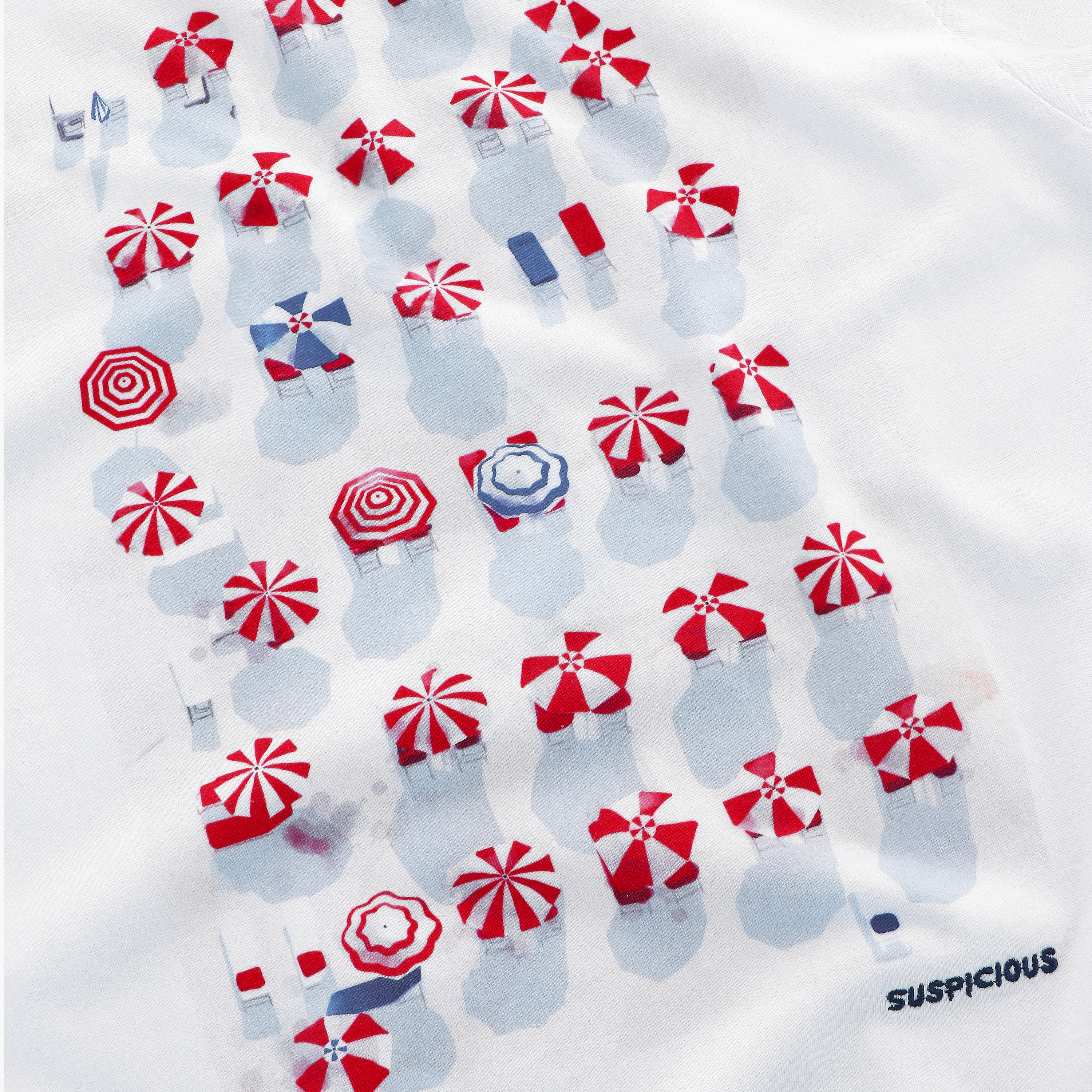 Suspicious Antwerp (SS24) The Umbrella Scenery II Tee - White