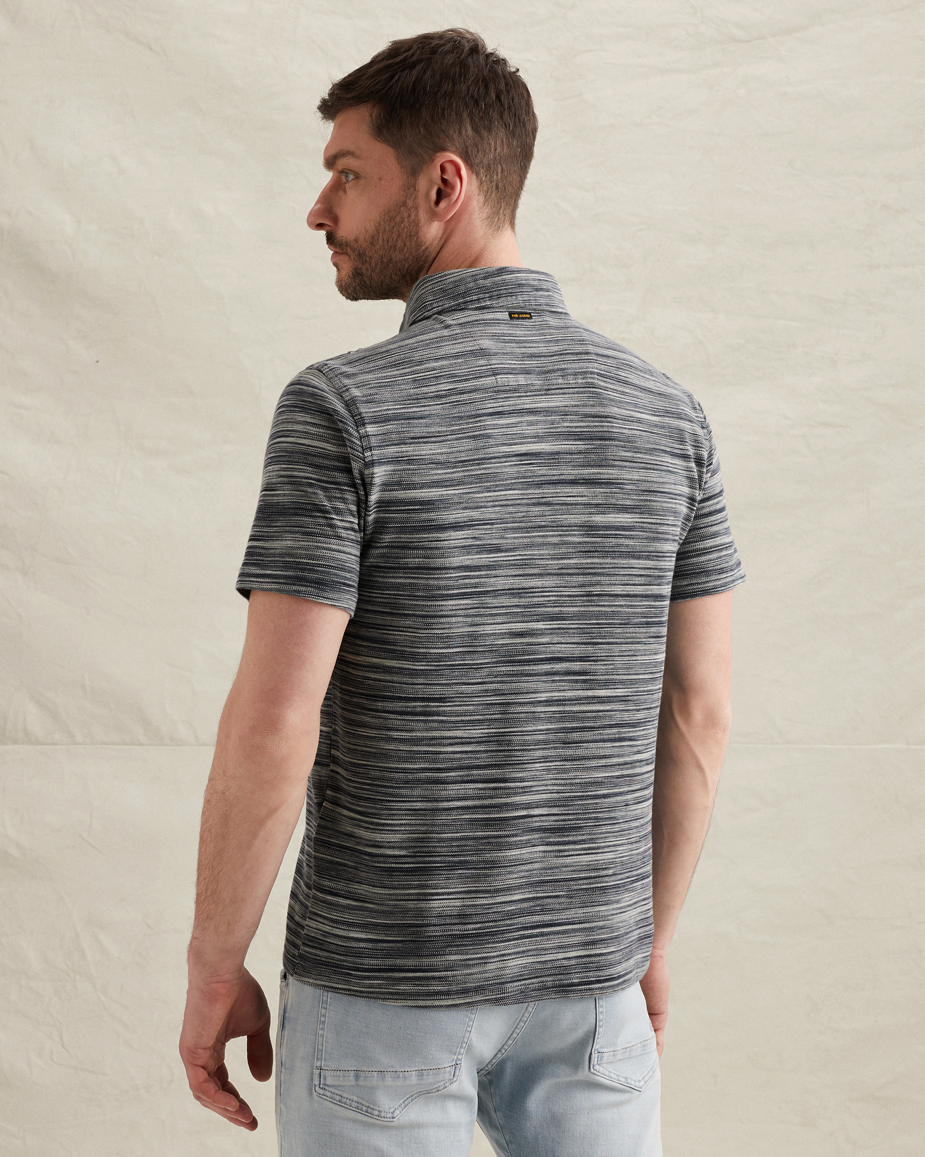 PME Legend Polo shirt in piqué with stripe patternx