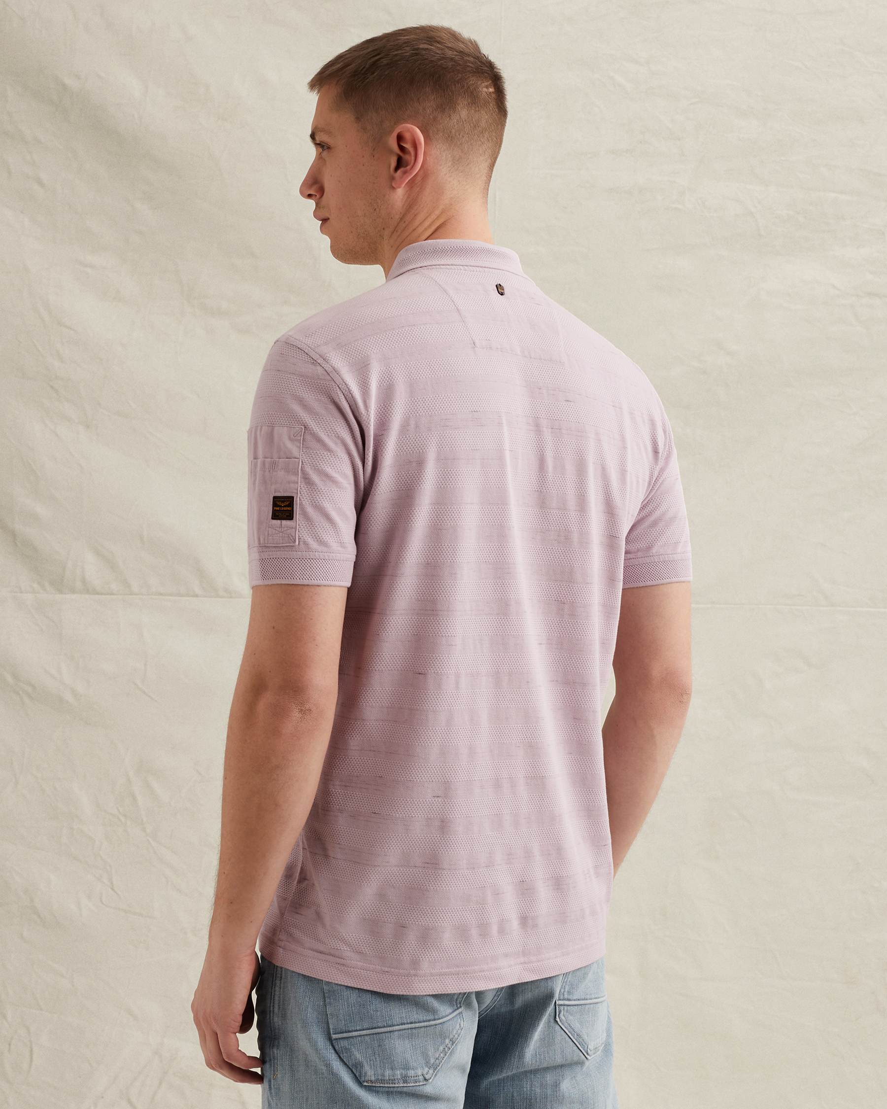 PME Legend Polo shirt with stripe pattern and flight pocketx