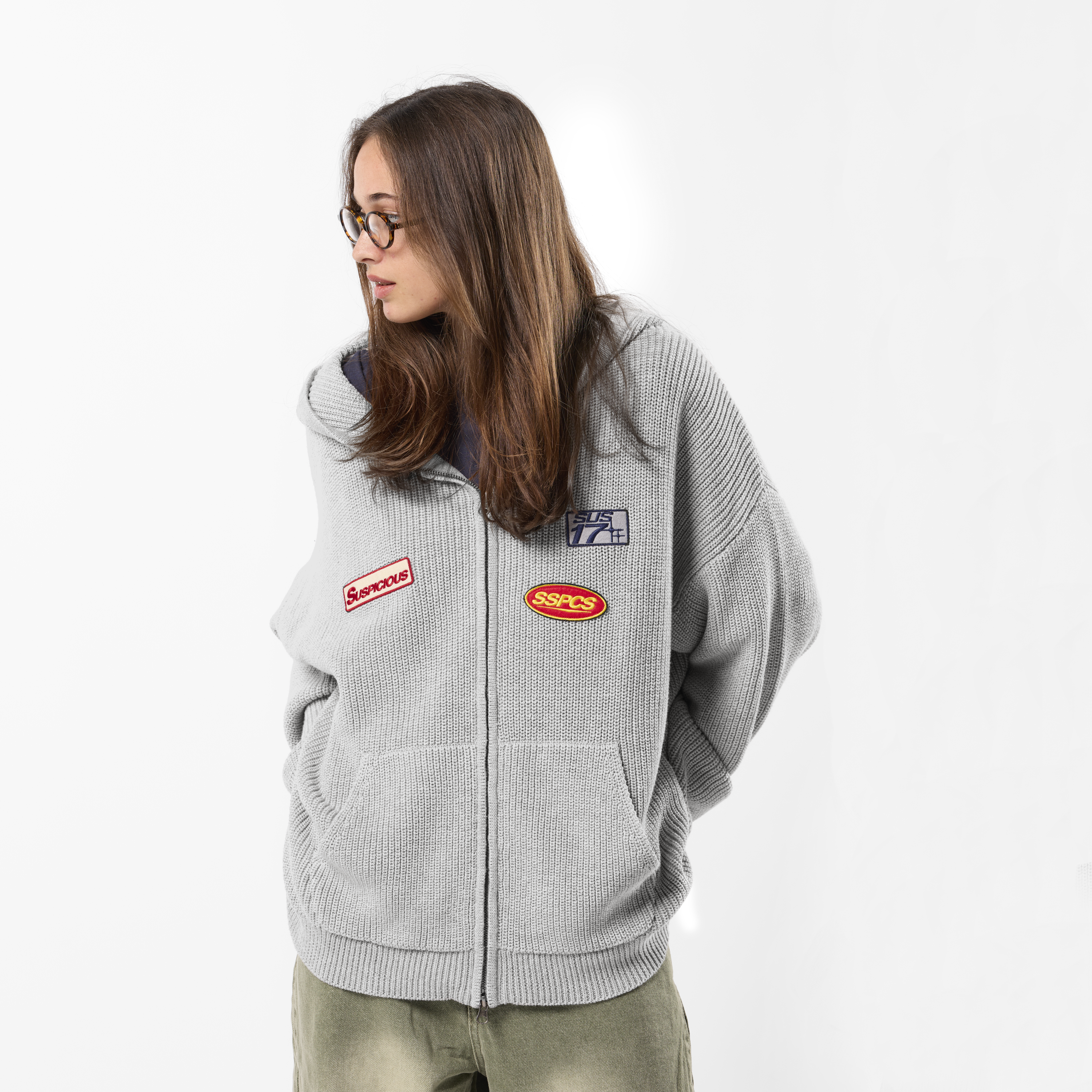 Suspicious Antwerp Winter3 / Patch Patrol Vintage Zip-Up - Neutral Heather