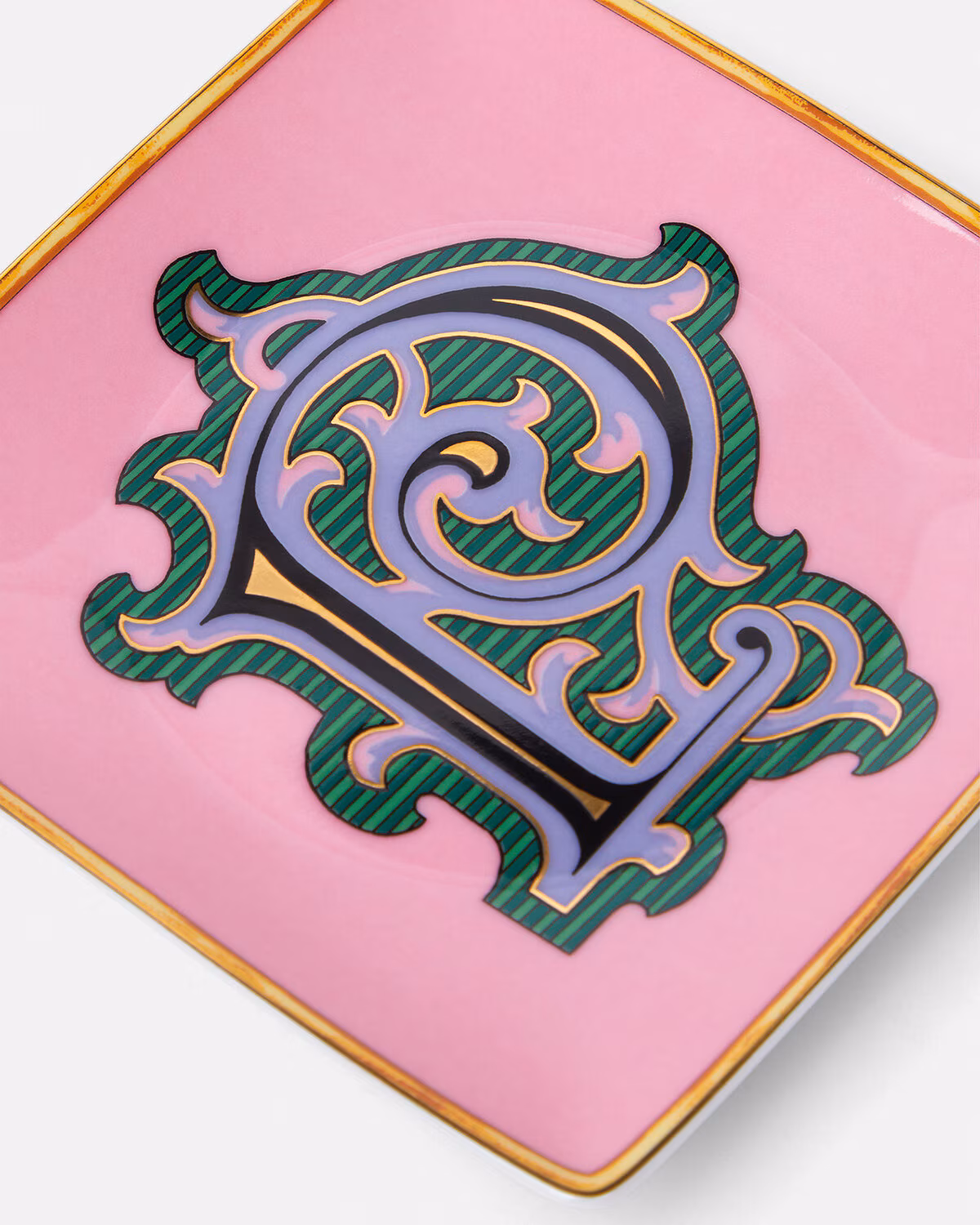 Versace Versace Alphabet P Square Plate 4.7