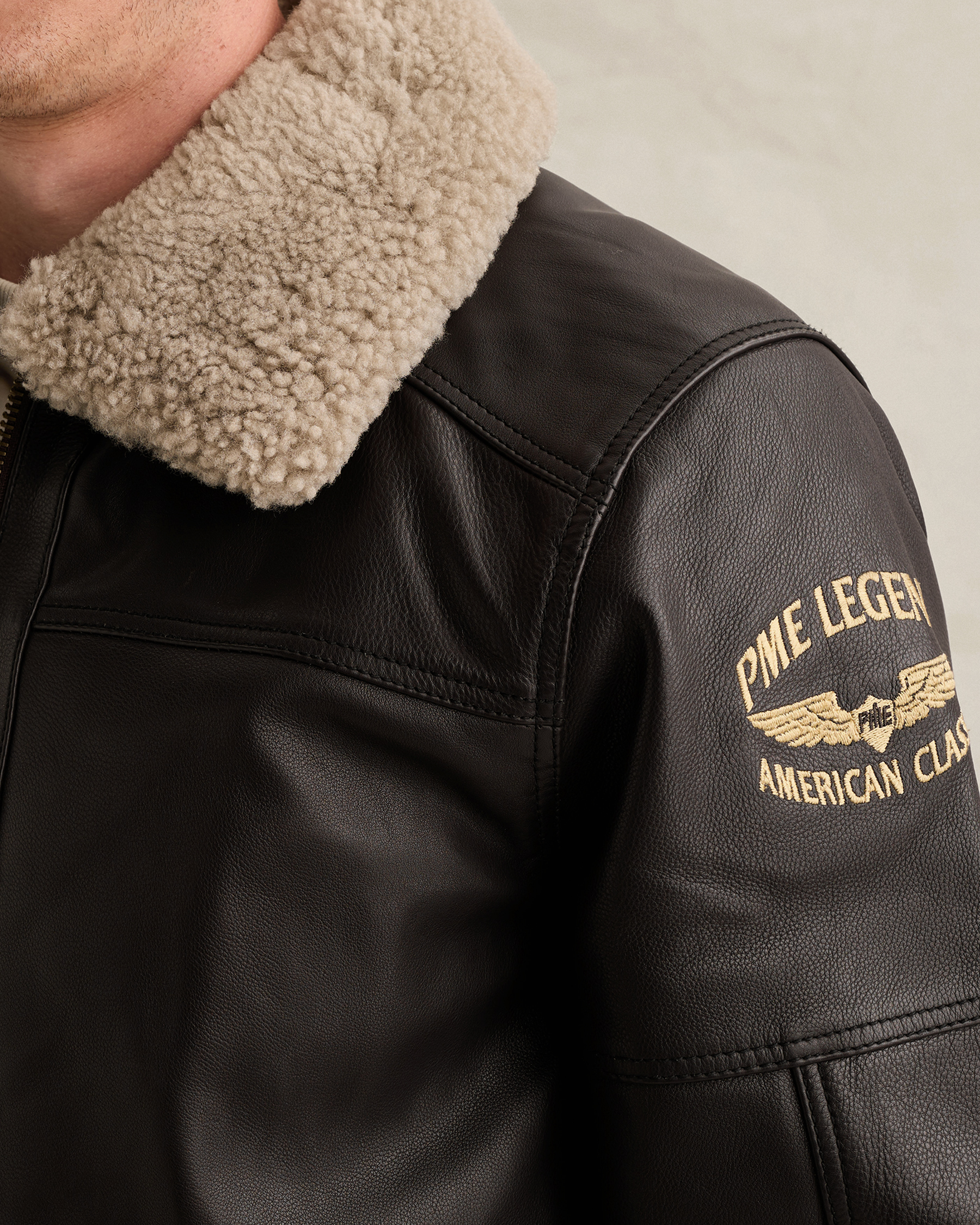 PME Legend Auckland Fur leather jacketx