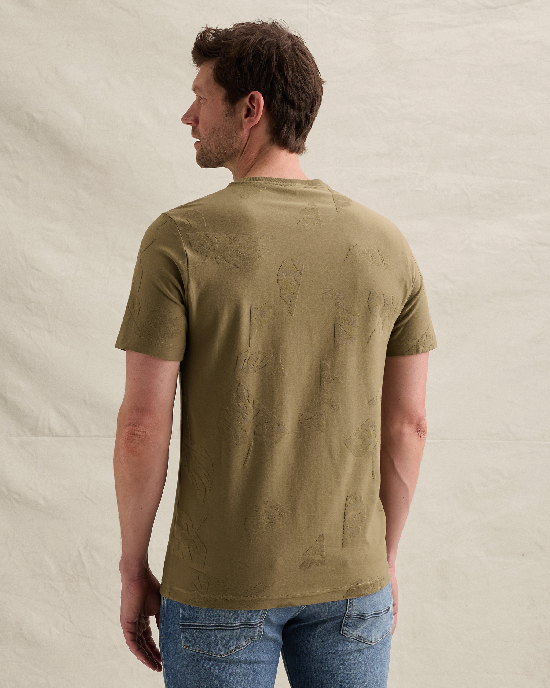 PME Legend T-shirt with allover jacquard patternx