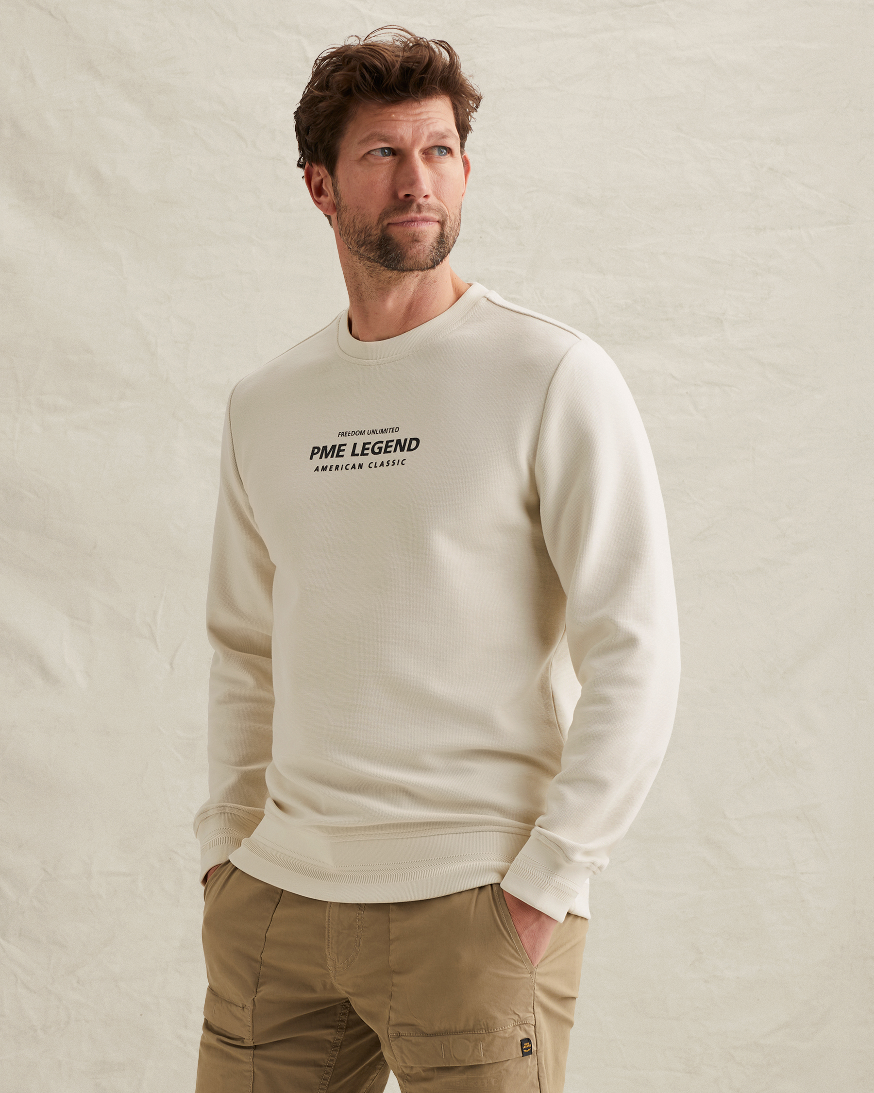 PME Legend Sweatshirt with artwork and ribbed collarx