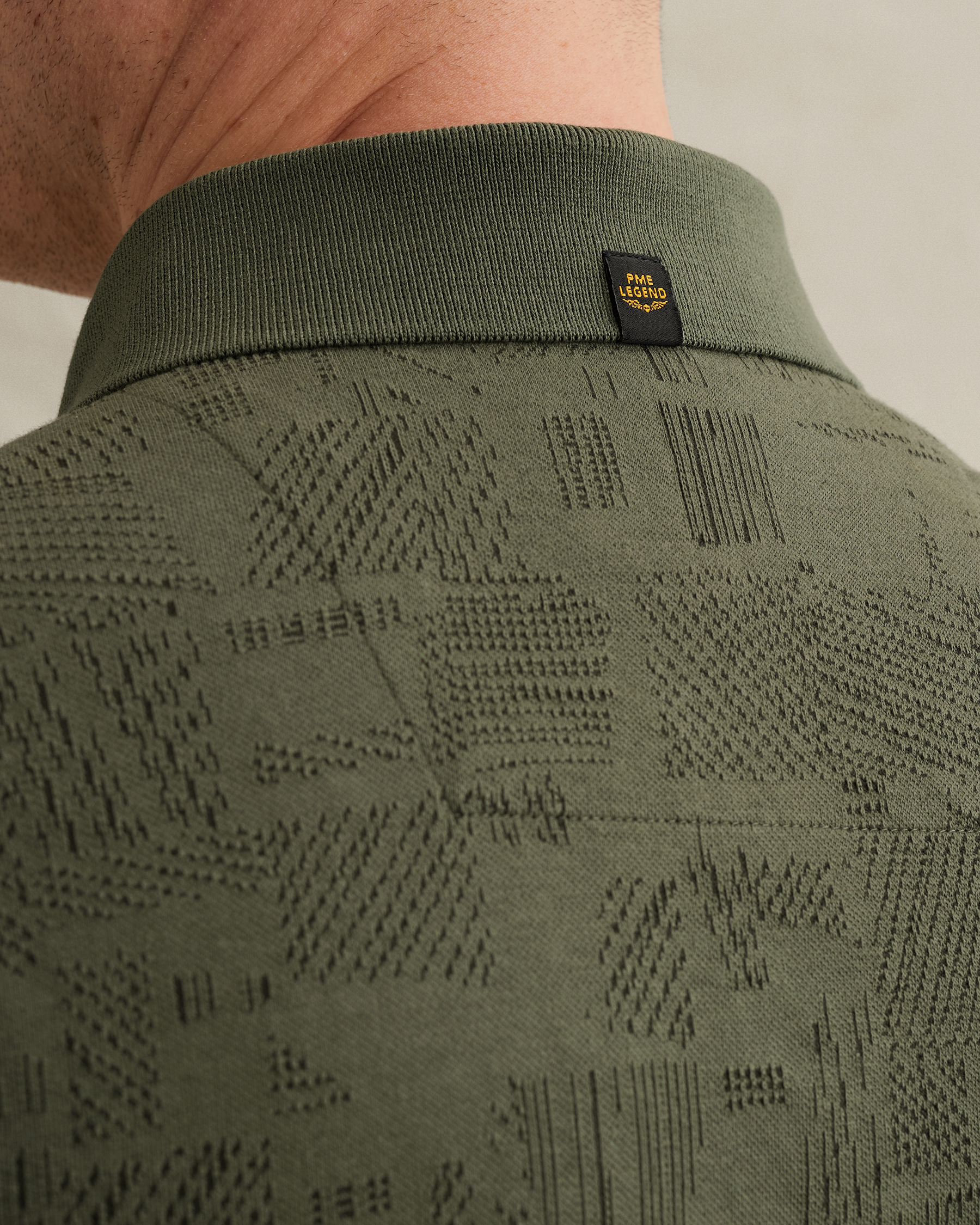 PME Legend Polo shirt with allover jacquard patternx