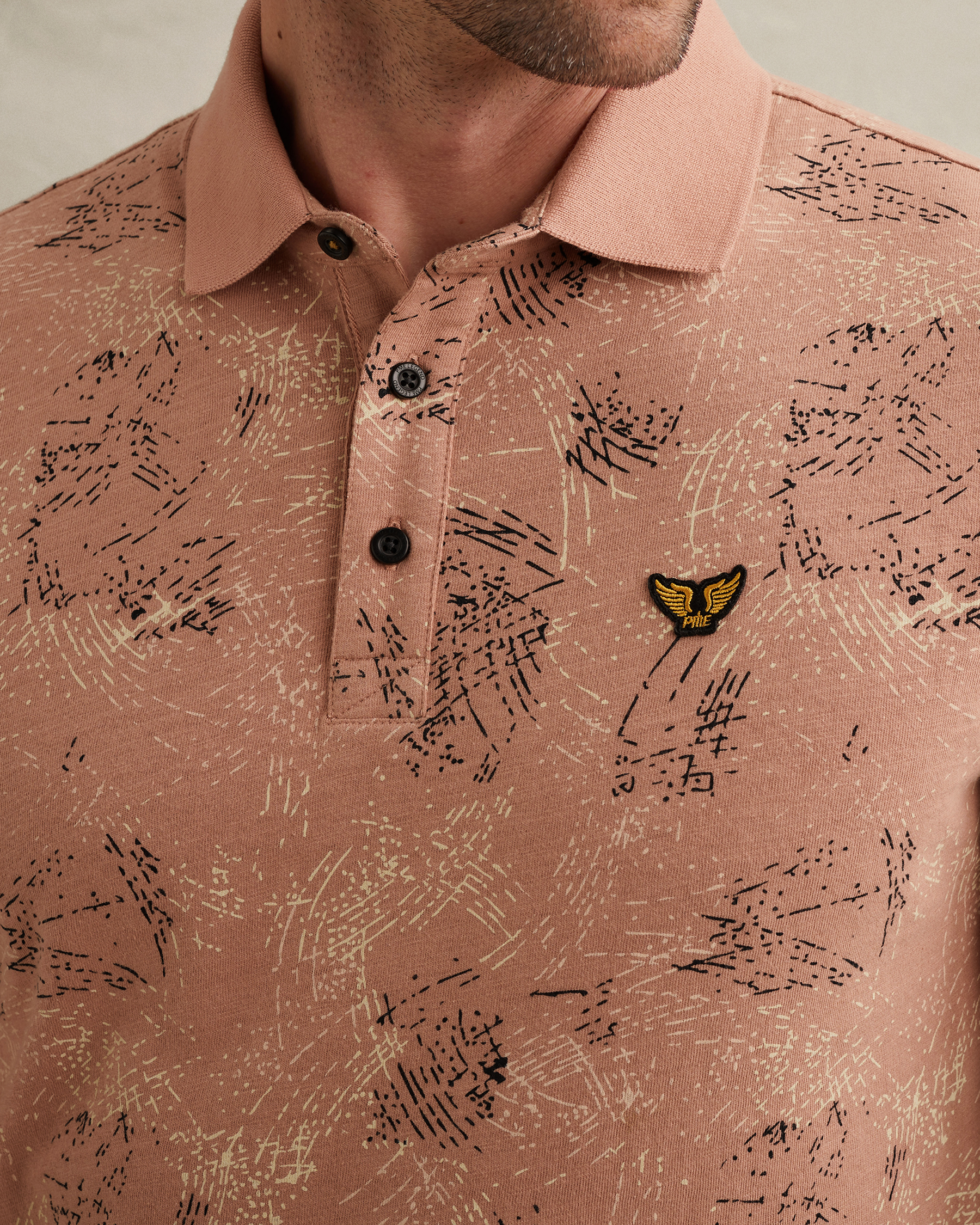 PME Legend Polo shirt in jersey with allover printx