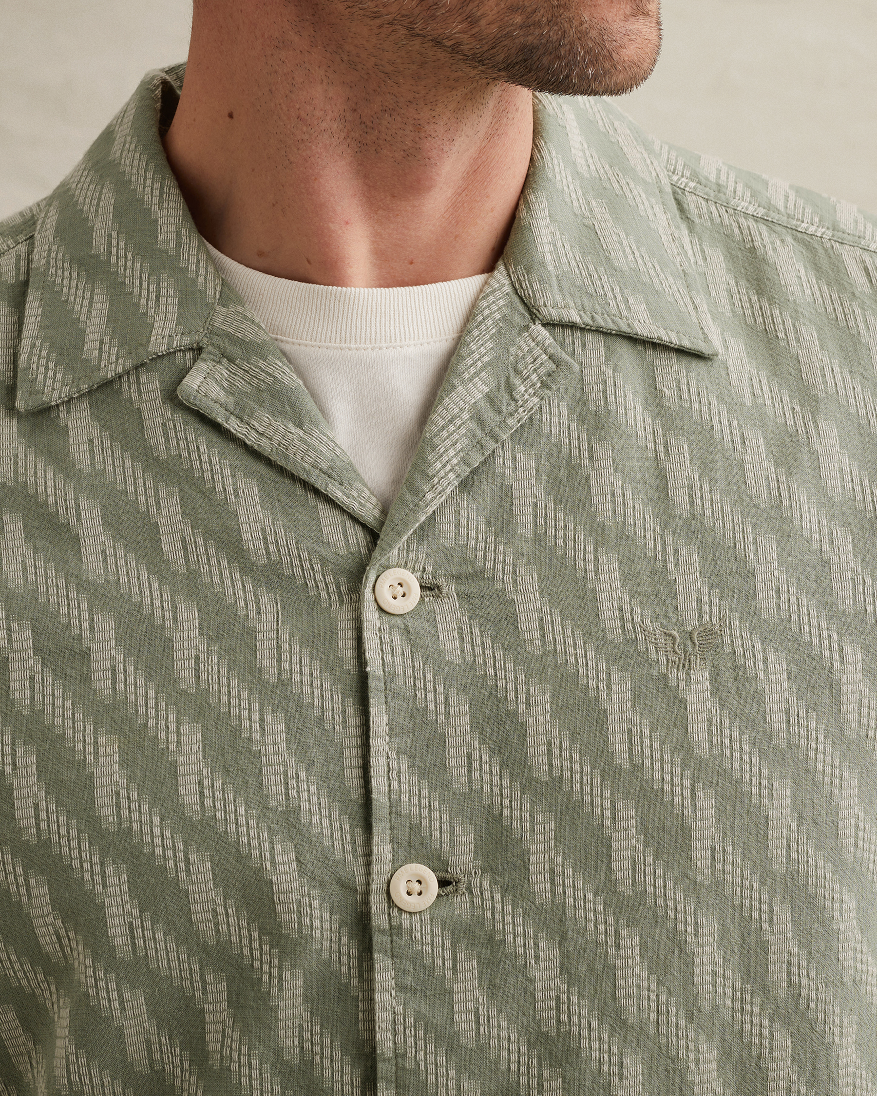 PME Legend Shirt with short sleeves and woven texturex
