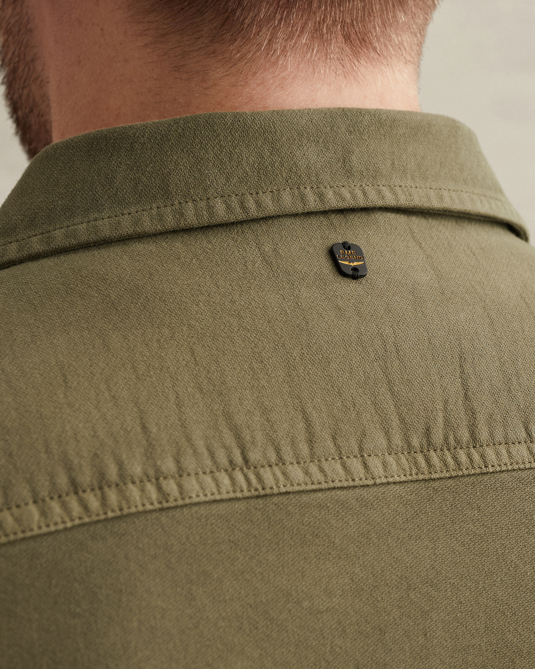 PME Legend Shirt jacket with garment-dye wash and button closurex