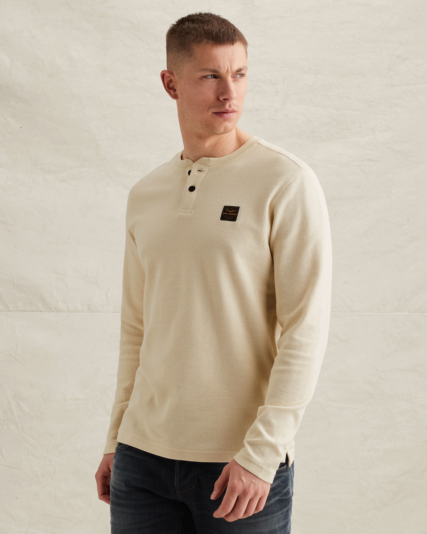 PME Legend Henley T-shirt with long sleevesx