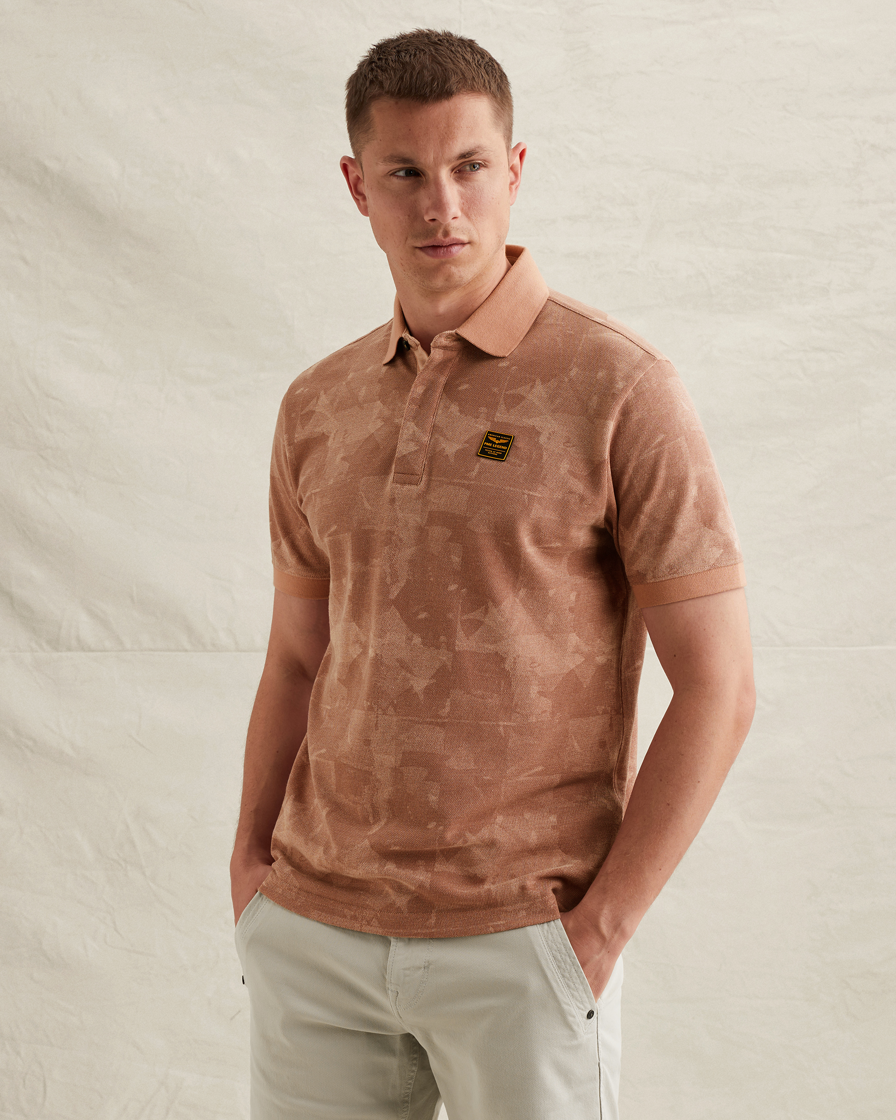 PME Legend Polo shirt in piqué with allover printx