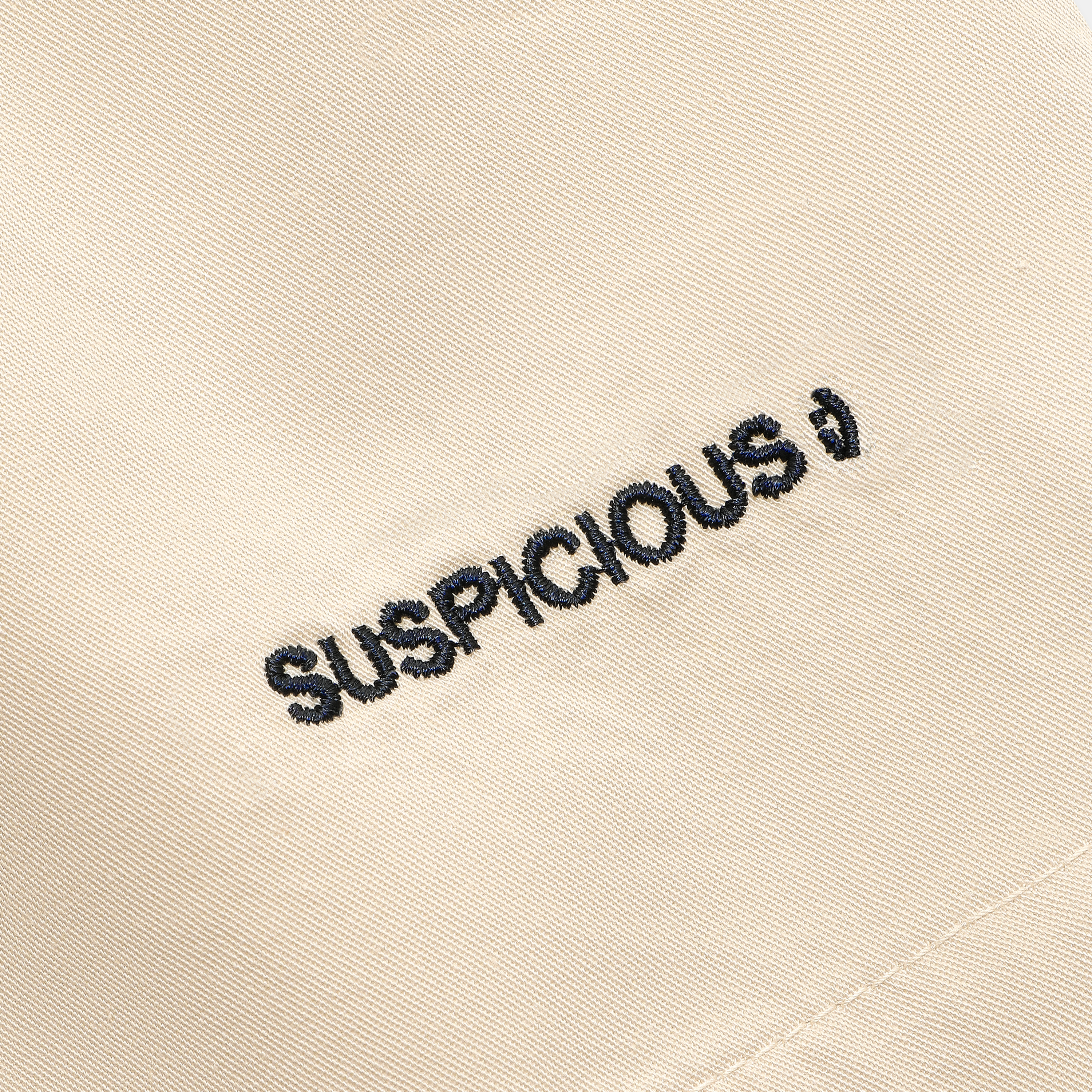 Suspicious Antwerp (SS24) The Suspicious Smiley Twill Shorts - Natural