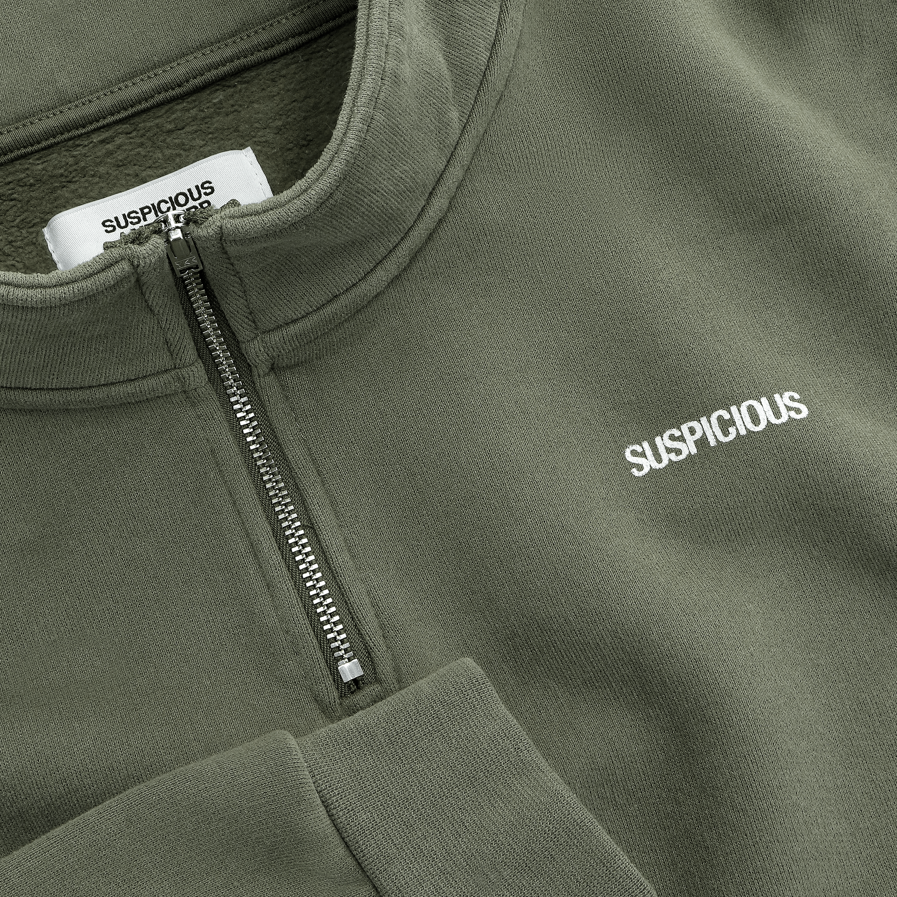 Suspicious Antwerp (SS24) The Suspicious Half-Zip Crewneck - Sage